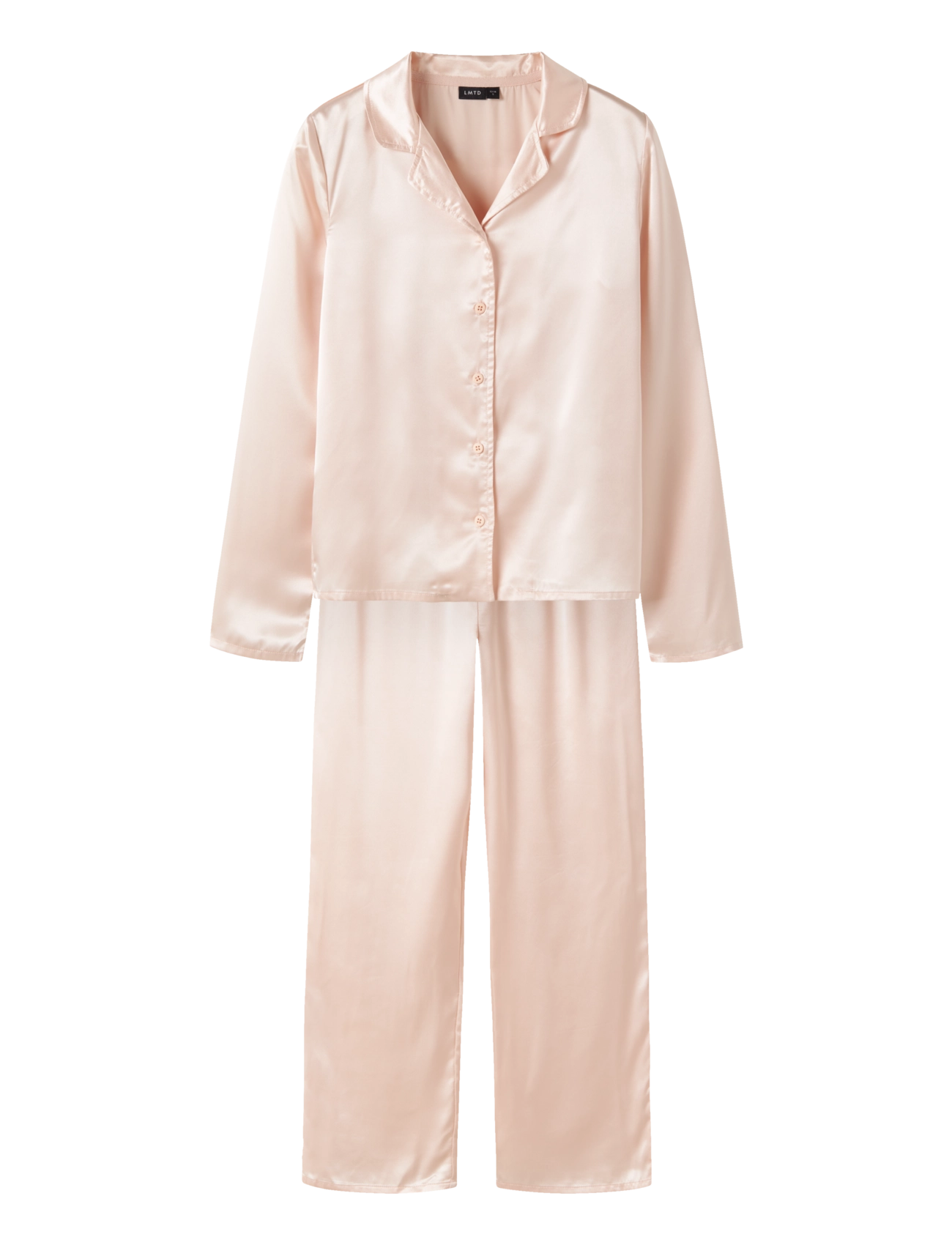 LMTD NLFDREAMY SOLID PYJAMAS SET - Komplektid - CRYSTAL PINK / pink/rose