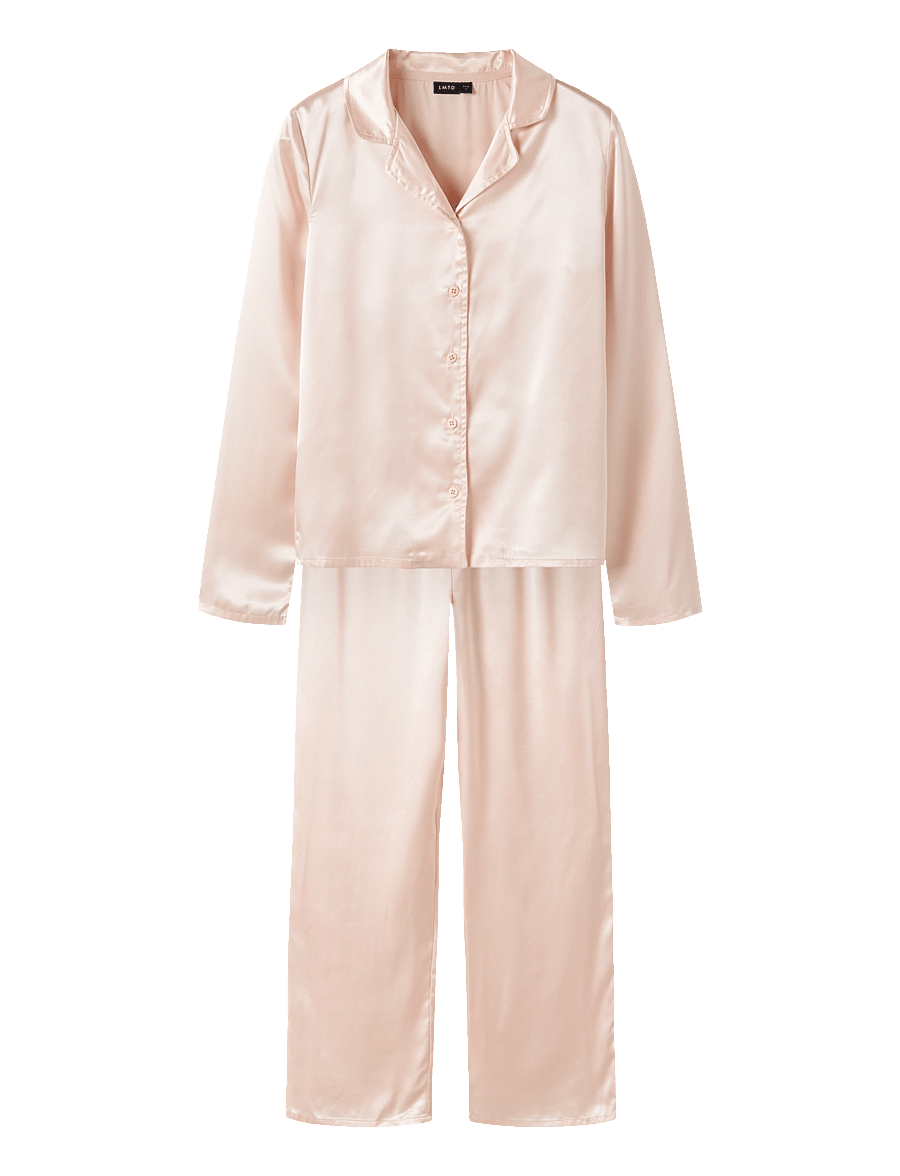 LMTD - NLFDREAMY SOLID PYJAMAS SET - pyjama-sets - crystal pink - 0