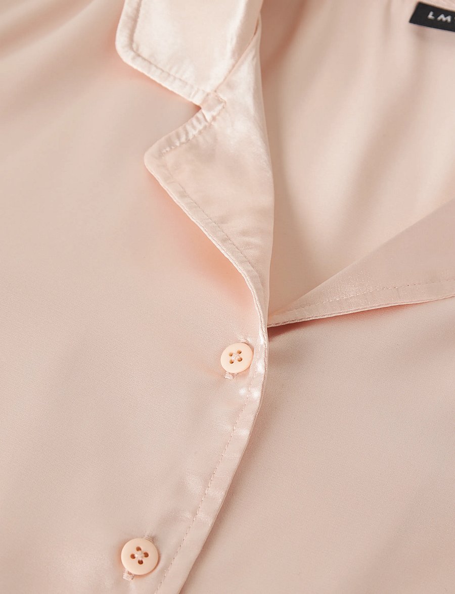 LMTD - NLFDREAMY SOLID PYJAMAS SET - pyjama-sets - crystal pink - 3