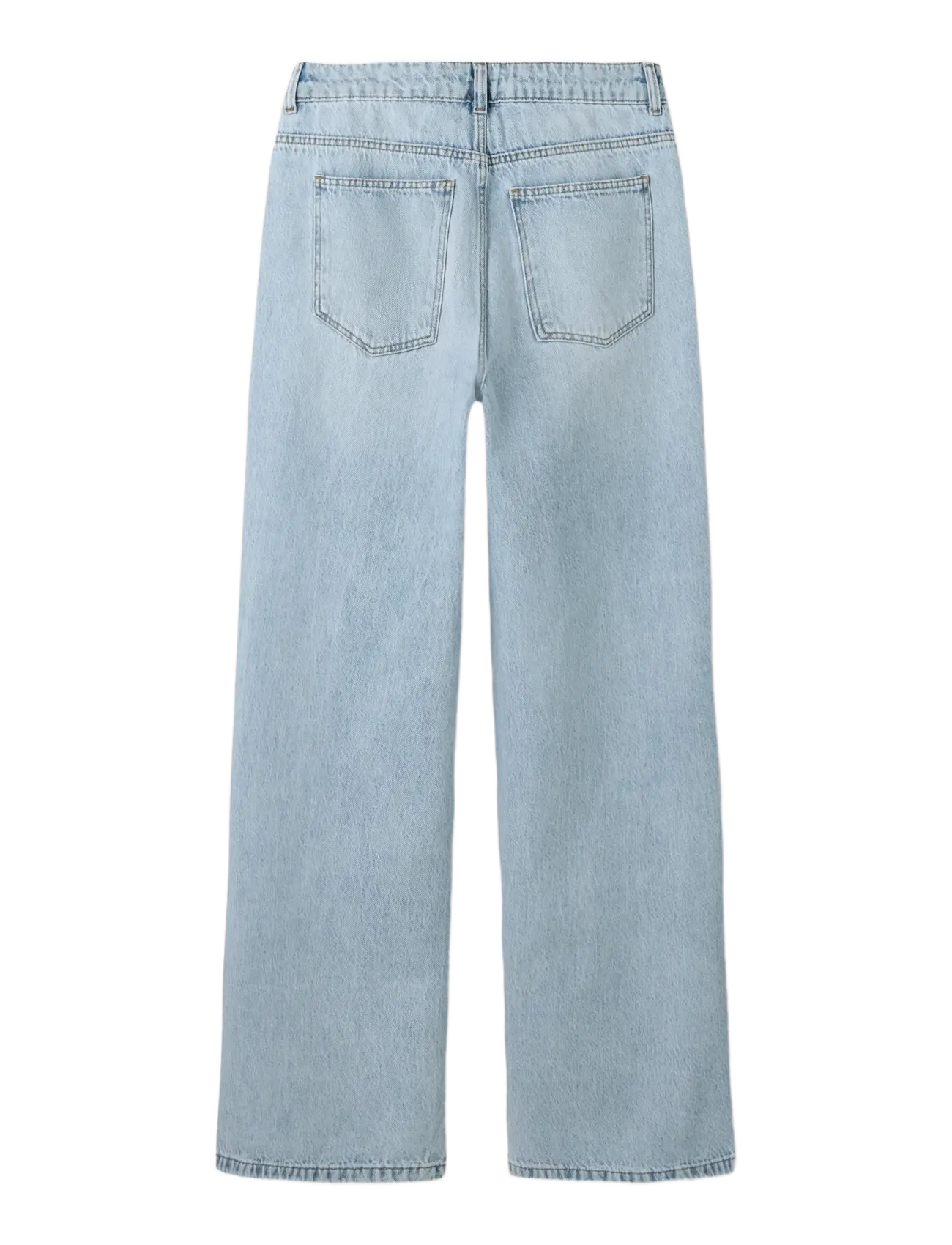 LMTD - NLFBIRM DNM LW LC WIDE PANT - brede jeans - light blue bleached denim - 1