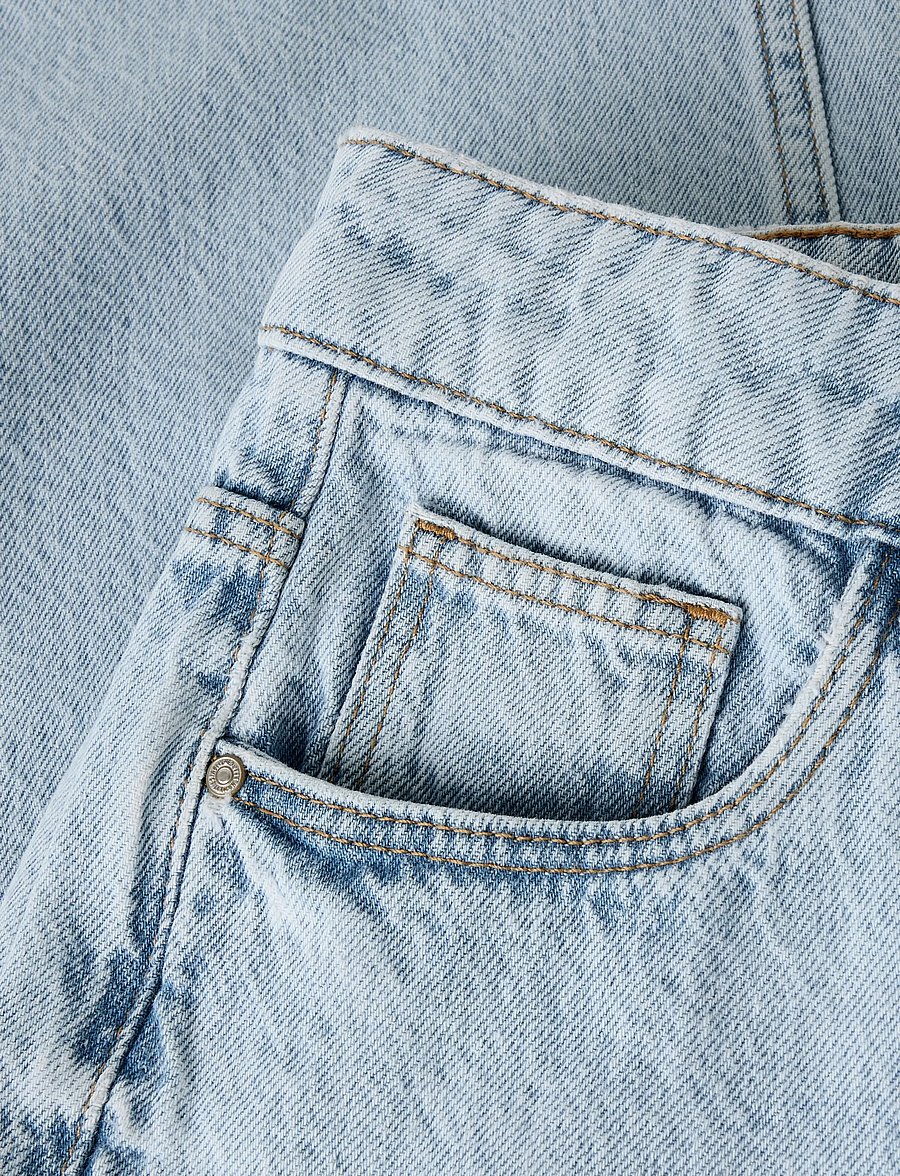 LMTD - NLFBIRM DNM LW LC WIDE PANT - brede jeans - light blue bleached denim - 4