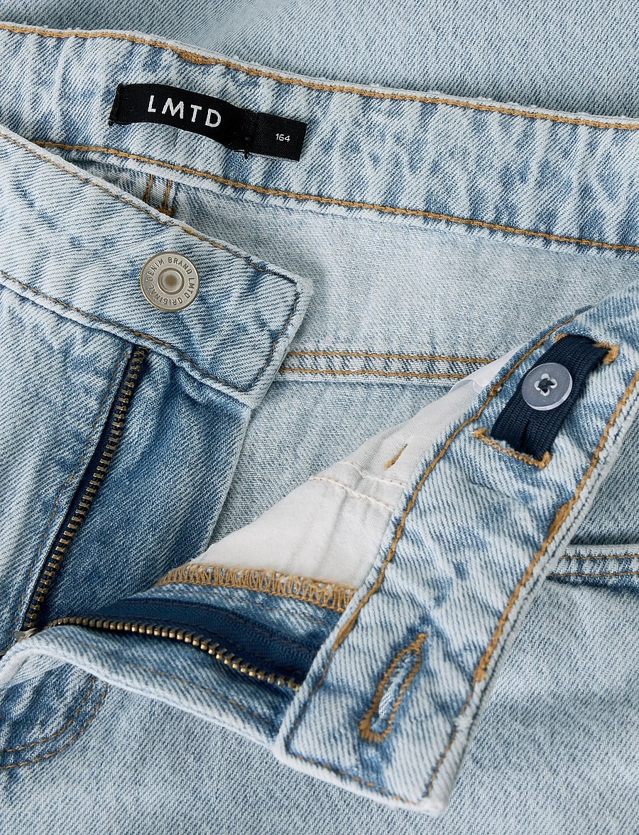 LMTD - NLFBIRM DNM LW LC WIDE PANT - brede jeans - light blue bleached denim - 5