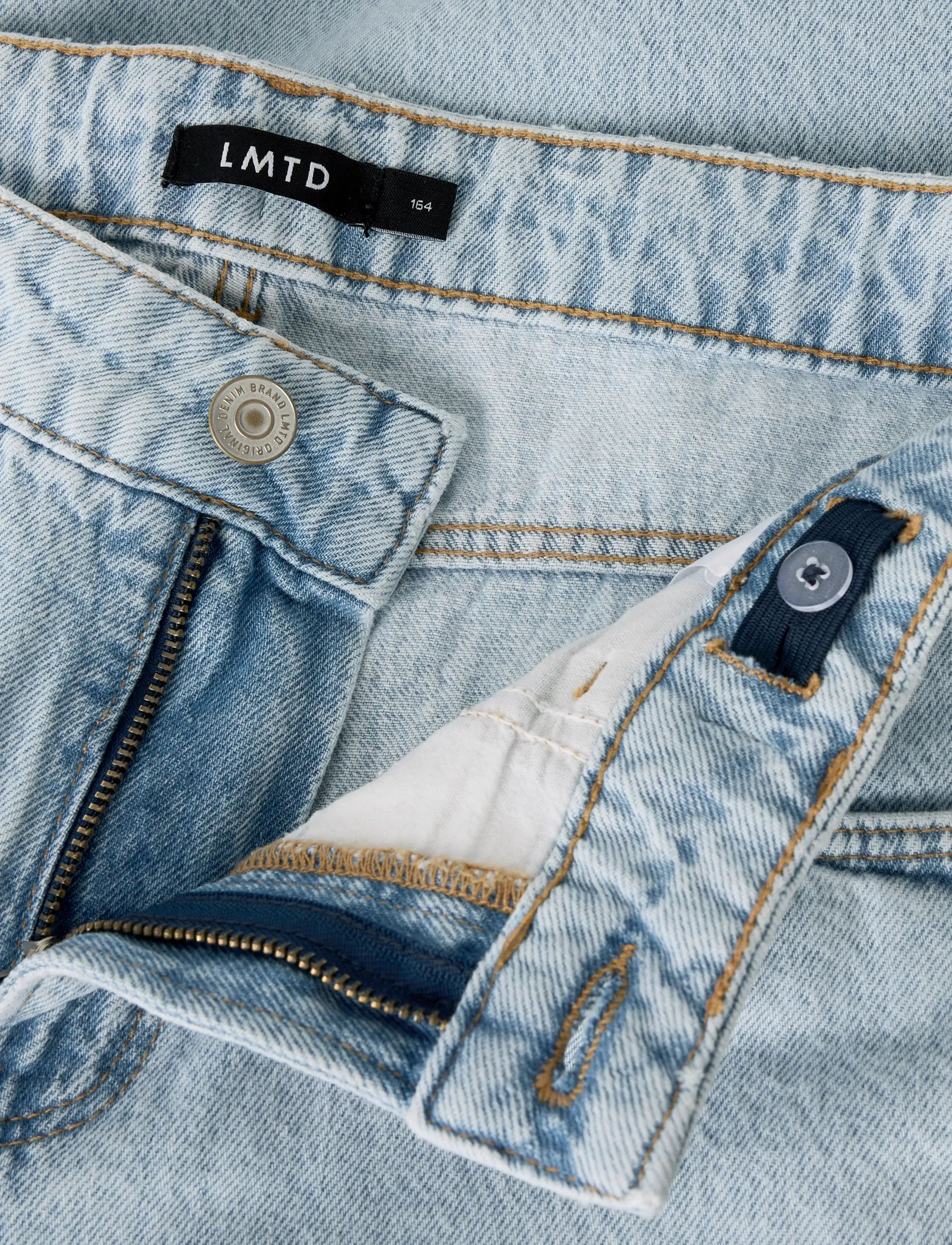 LMTD - NLFBIRM DNM LW LC WIDE PANT - brede jeans - light blue bleached denim - 5