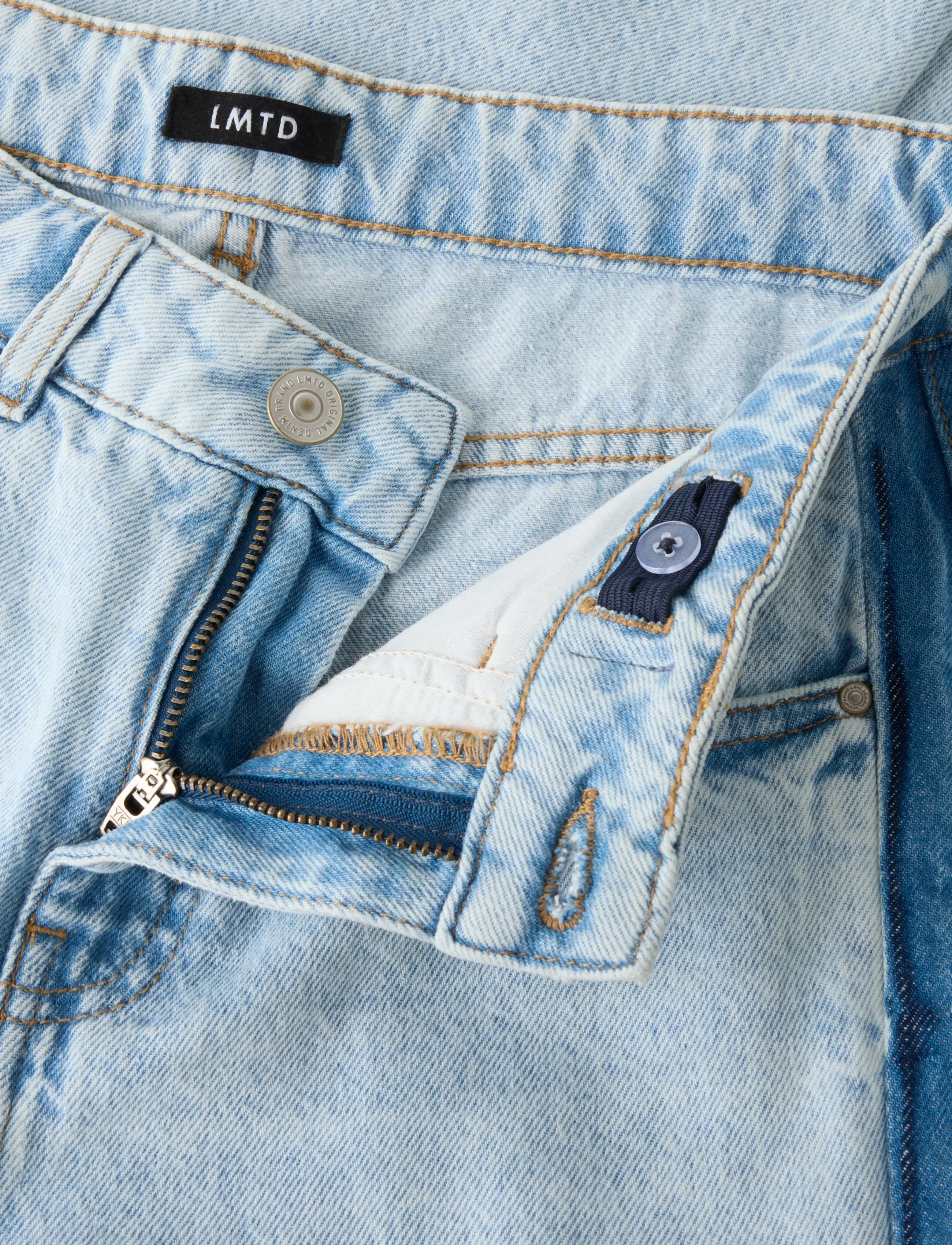 LMTD - NLFBIRM DNM CONT LC WIDE PANT - loose jeans - light blue bleached denim - 4