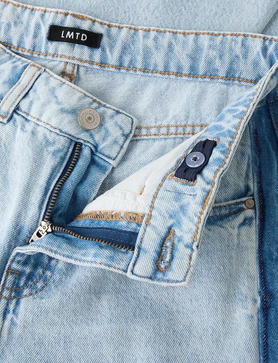 LMTD - NLFBIRM DNM CONT LC WIDE PANT - loose jeans - light blue bleached denim - 4