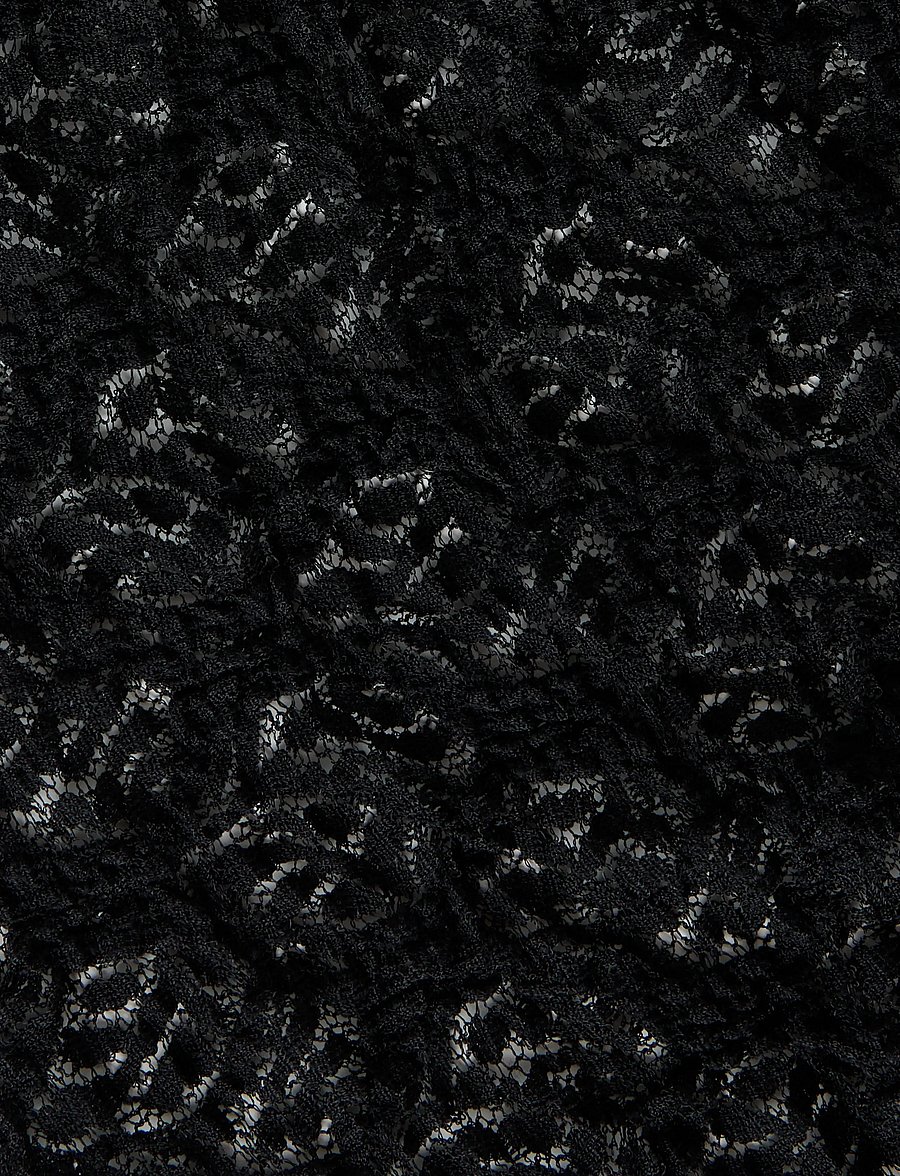 LMTD - NLFROSANI LACE LS RUCHED TOP - blusen & tuniken - black - 4