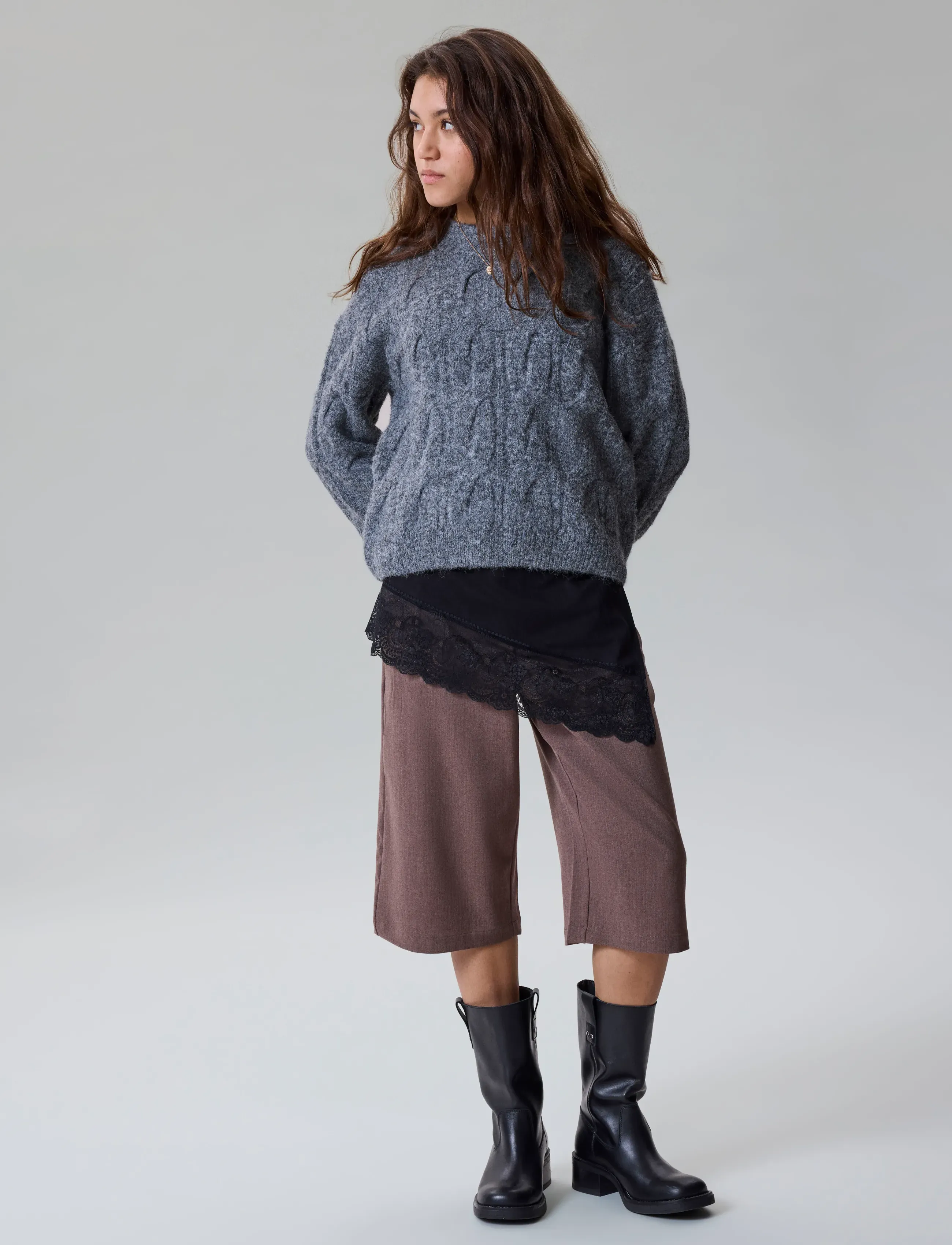 LMTD - NLFRONIA STRAP LACE TUNIC - blusen & tuniken - black - 2