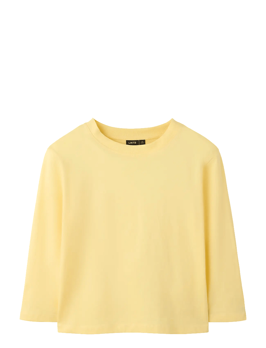 LMTD - NLNNEVOLLO LS RLX TOP - t-krekli ar garām piedurknēm - pale banana - 0