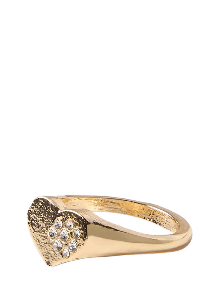 LMTD - NLFCRYSTAL HEART RING - ringe - gold colour - 0