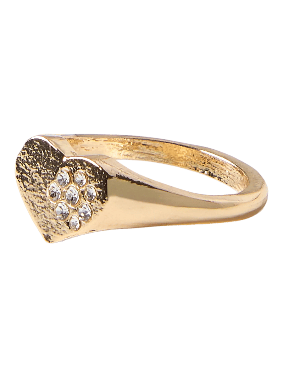 LMTD - NLFCRYSTAL HEART RING - ringe - gold colour - 2