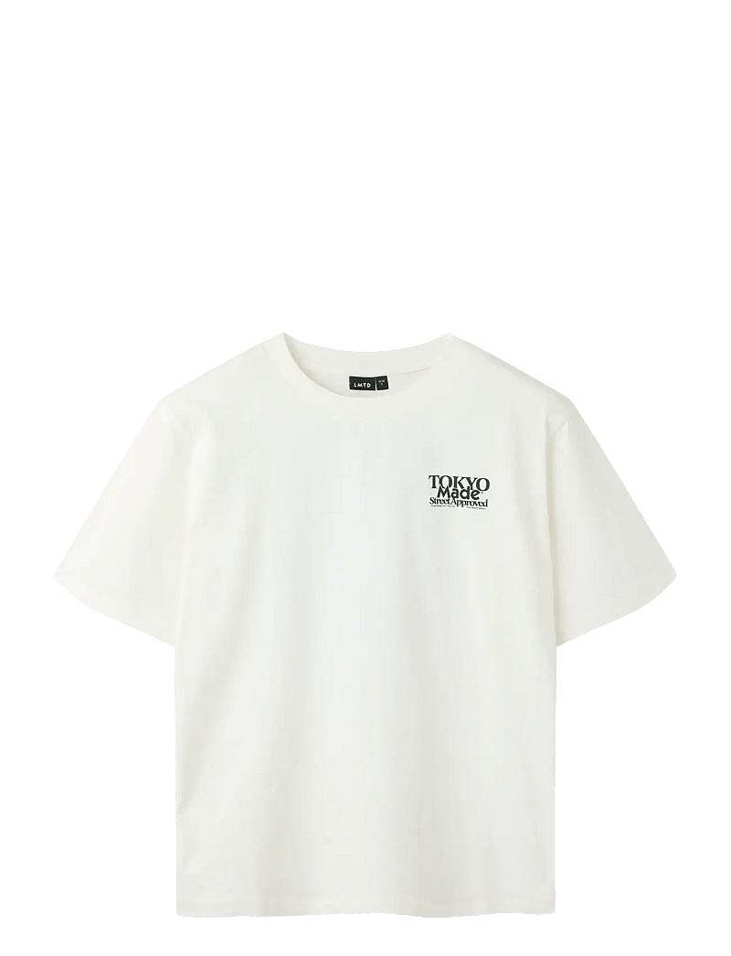 LMTD - NLNROLLS SS L TOP - kortärmade t-shirts - white alyssum - 0