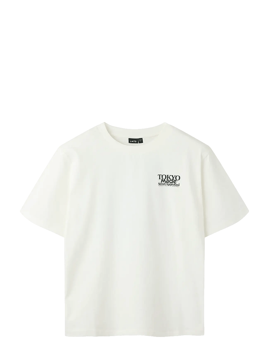 LMTD - NLNROLLS SS L TOP - kortärmade t-shirts - white alyssum - 0