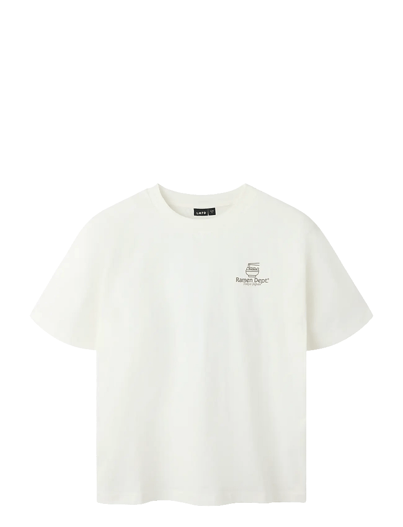 LMTD - NLNROLLS SS L TOP - kortærmede t-shirts - white alyssum - 0