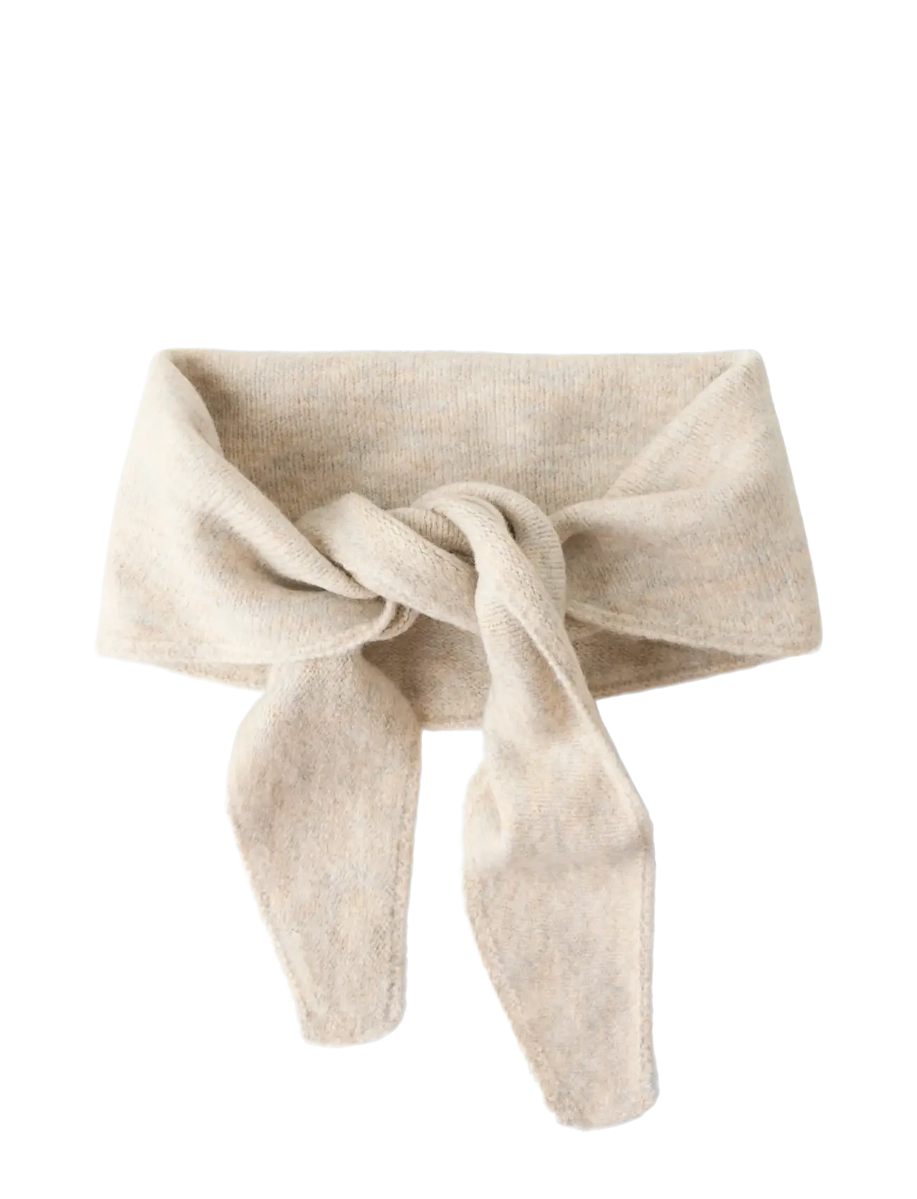 LMTD Nlflodet Knit Triangle Scarf, One Size, Scarves & Neckwarmers, Beige - Scarves, Kinder