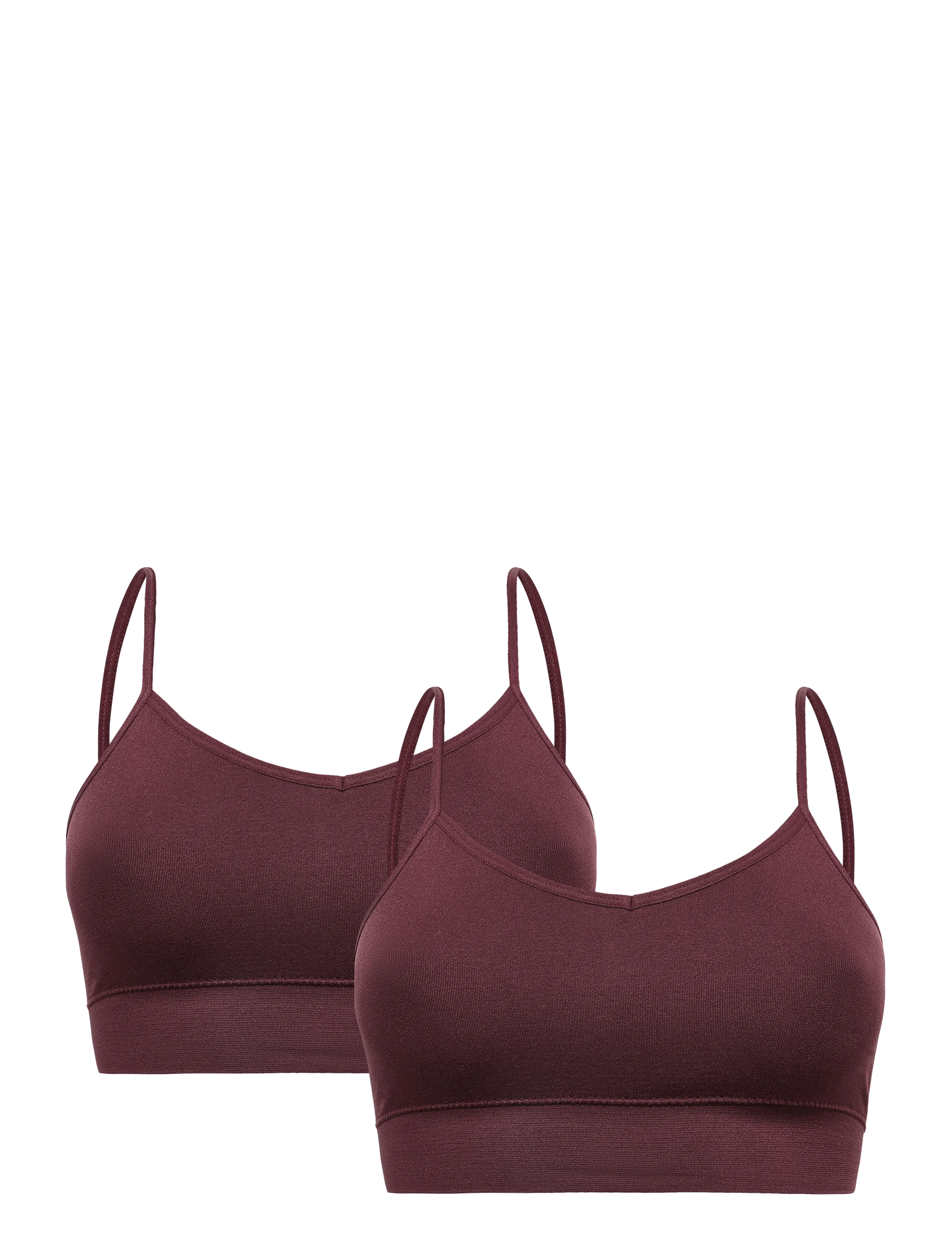 LMTD NLFBETTY SEAMLESS BRALETTE 2P - Aluspesu - FIG / burgundy