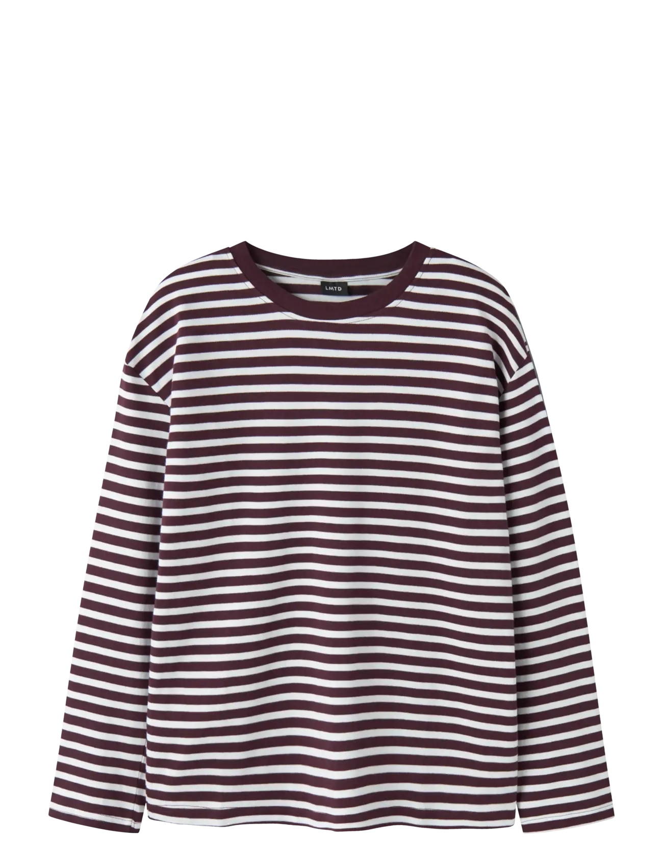 LMTD NLFRAIN LS RLX TOP - T-shirts - FIG / burgundy