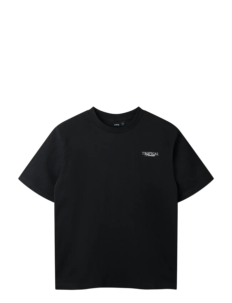 LMTD - NLNTROPICAL SS L TOP - kortærmede t-shirts - black - 0
