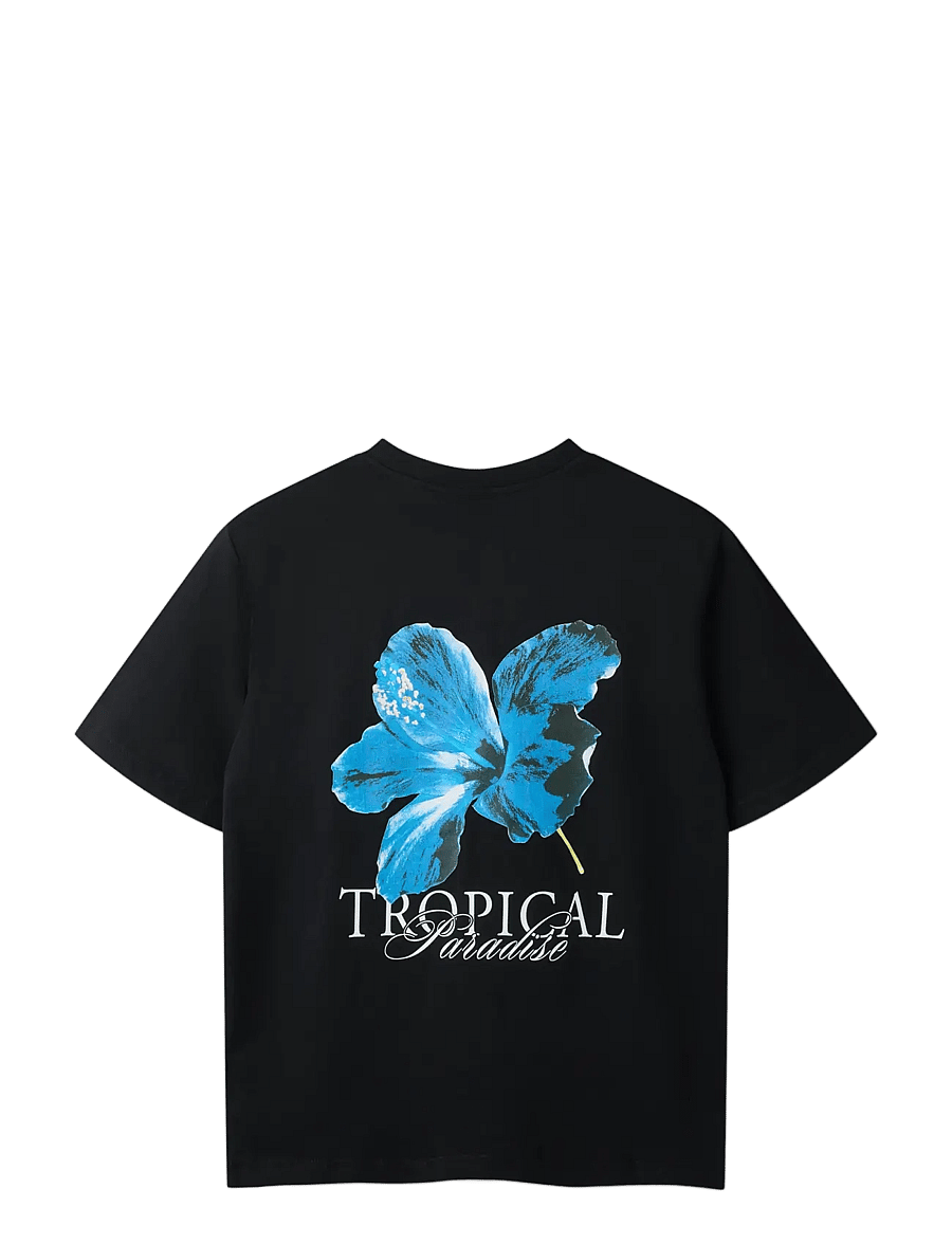 LMTD - NLNTROPICAL SS L TOP - kortærmede t-shirts - black - 1