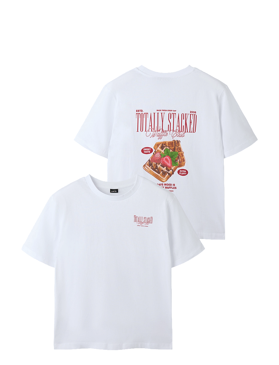 LMTD - NLNTAFFLE SS L TOP - kurzärmelige - bright white - 0