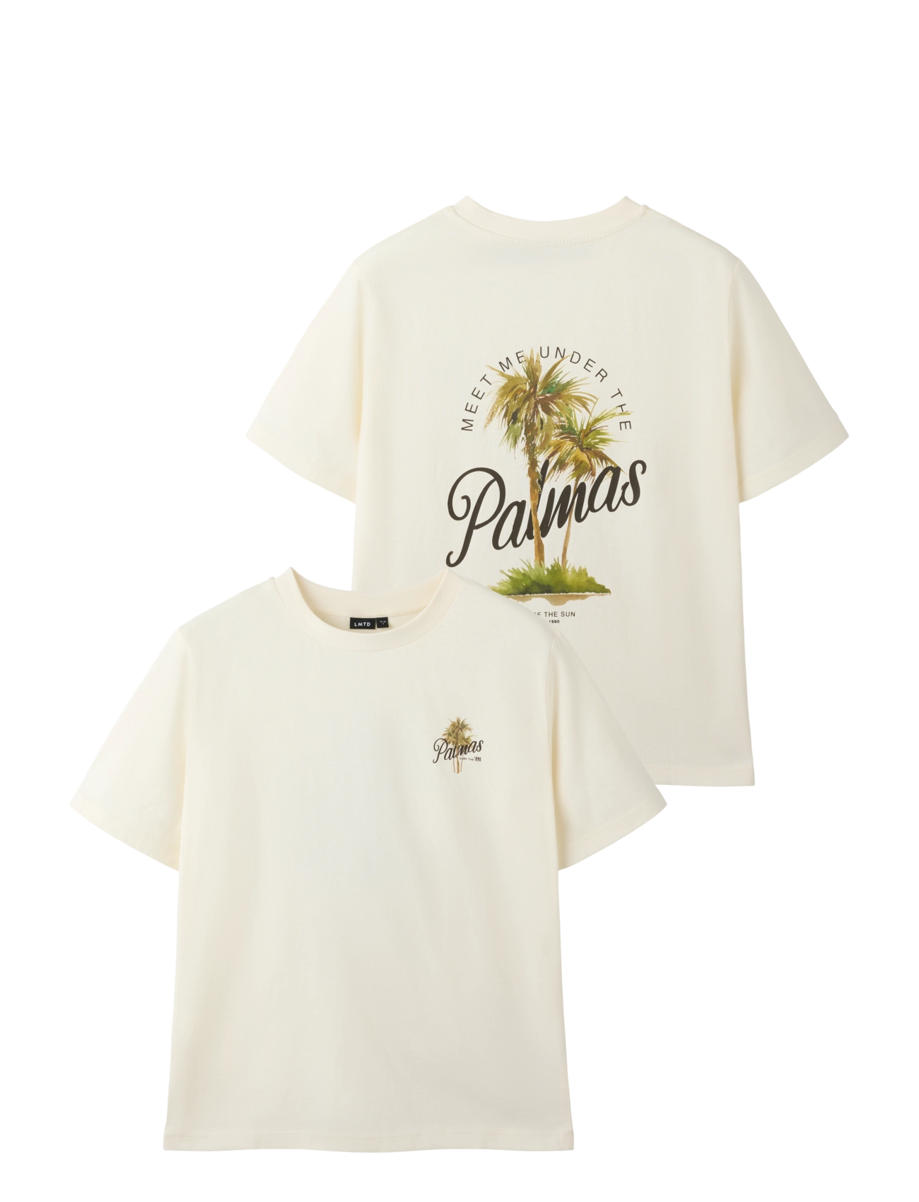 LMTD NLNTALM SS L TOP - Kläder - EGRET / cream