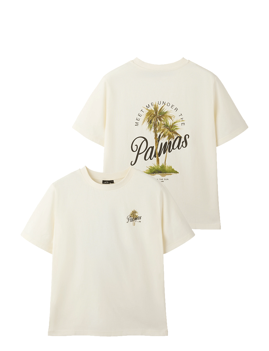 LMTD - NLNTALM SS L TOP - kortärmade t-shirts - egret - 0