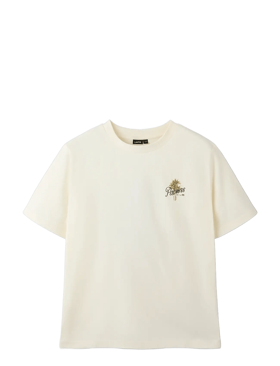 LMTD - NLNTALM SS L TOP - kortærmede t-shirts - egret - 0