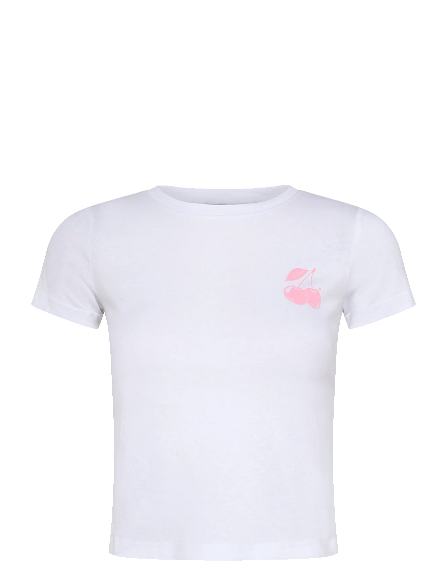 LMTD - NLFTERRY SS SHORT R TOP - kurzärmelige - bright white - 0