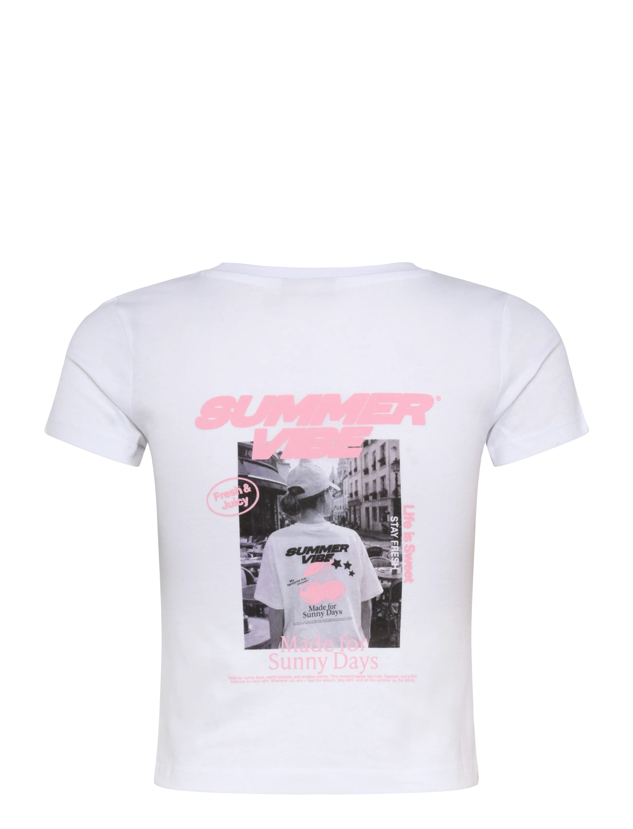 LMTD - NLFTERRY SS SHORT R TOP - kurzärmelige - bright white - 1