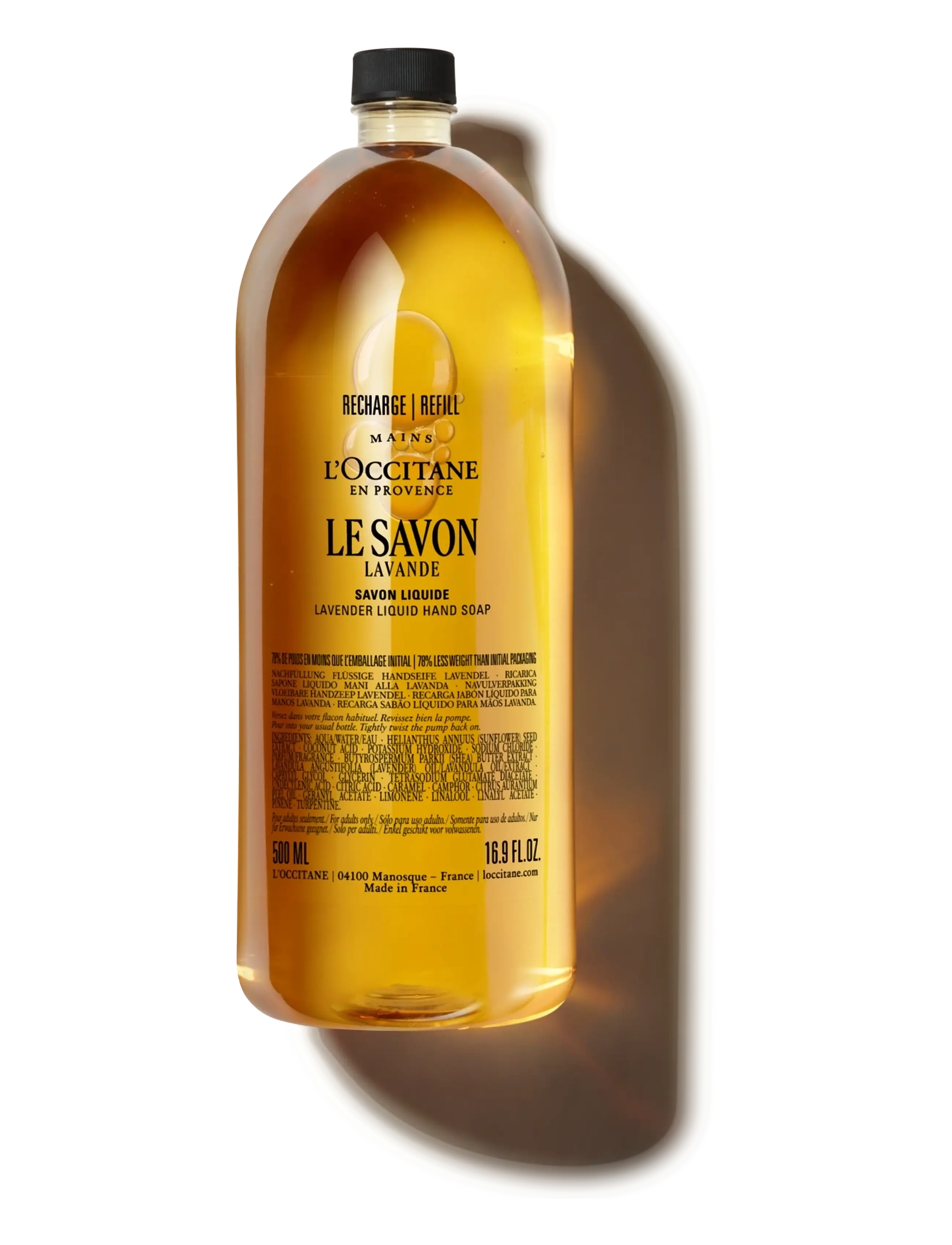 L'Occitane Karité (Shea Butter)Lavender Liquid Hand Soap Refill 500Ml, Håndsæbepåfyldning, Nude, Str: 500 ML