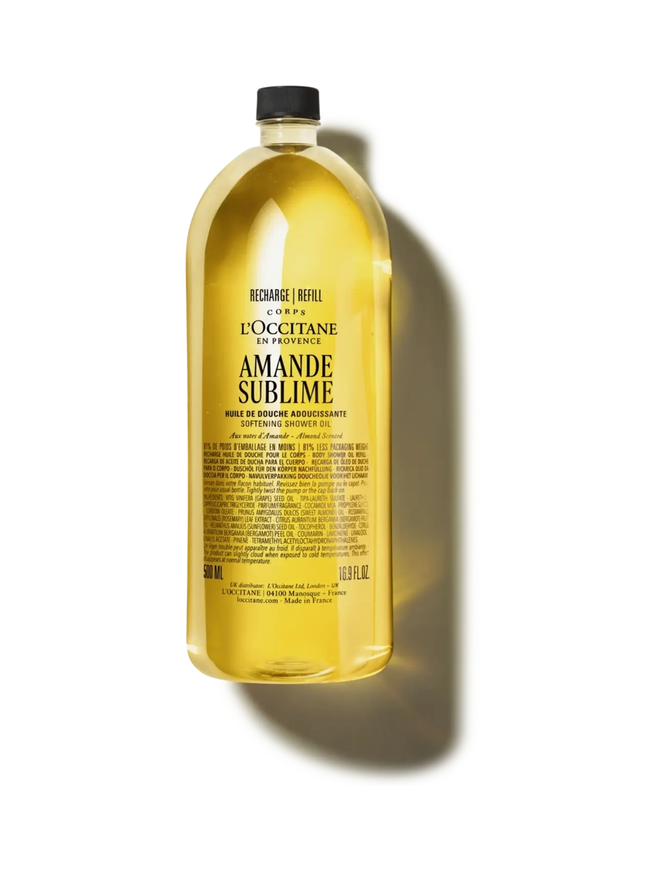 L'Occitane Almond (Amande) Shower Oil Refill 500ml - Kropspleje - 1017 / clear