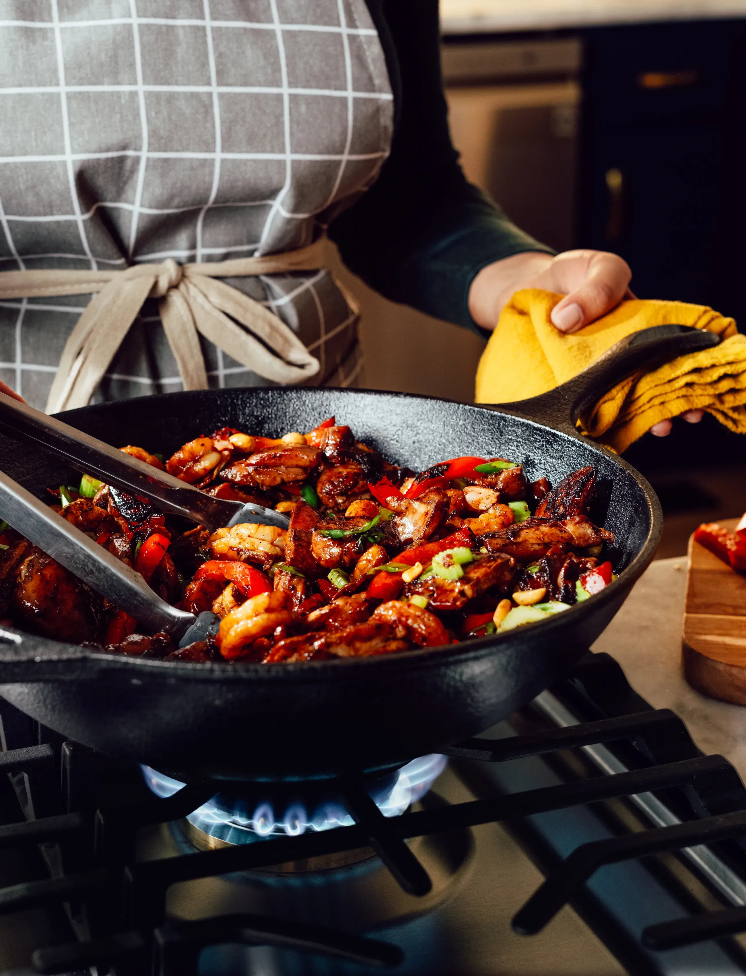 Lodge Wokpanna 32 Cm Chef Collection, One Size, Pots & Pans, Schwarz - Woks, Homeware