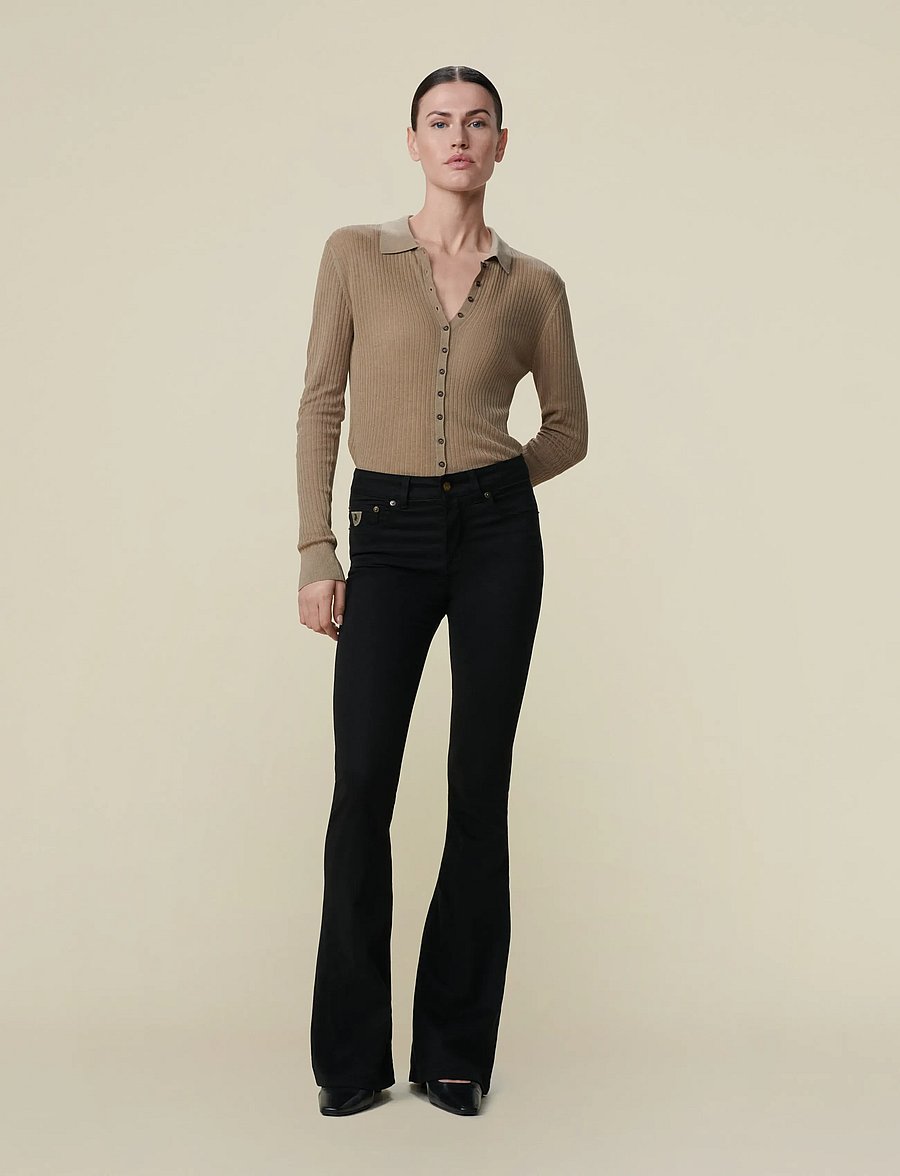 Lois Jeans - Raval-16 5043 Lea Soft Colour - schlaghosen - black - 0