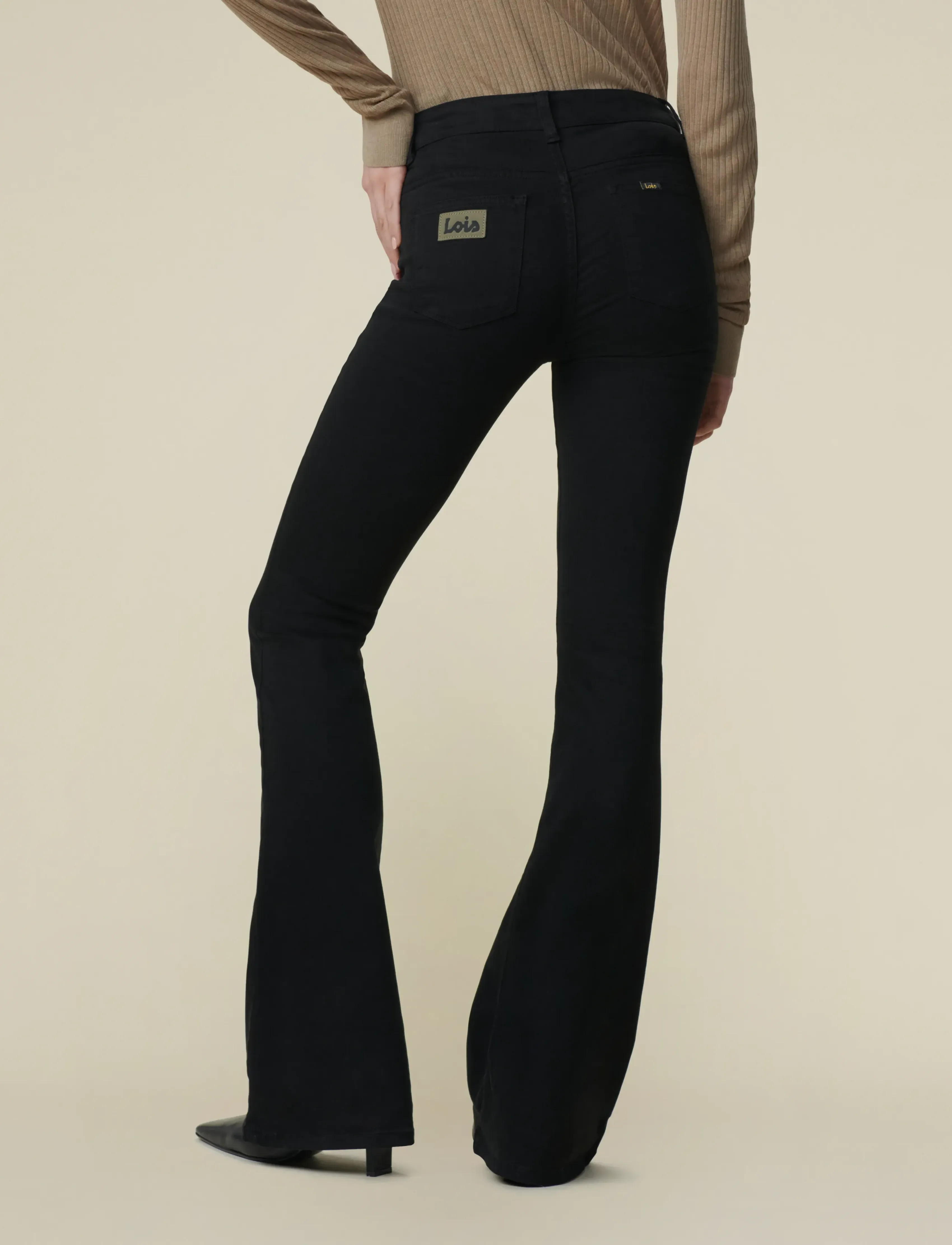 Lois Jeans - Raval-16 5043 Lea Soft Colour - schlaghosen - black - 4