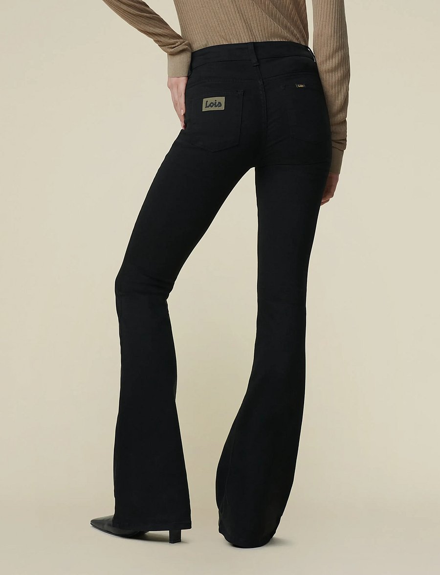 Lois Jeans - Raval-16 5043 Lea Soft Colour - schlaghosen - black - 4