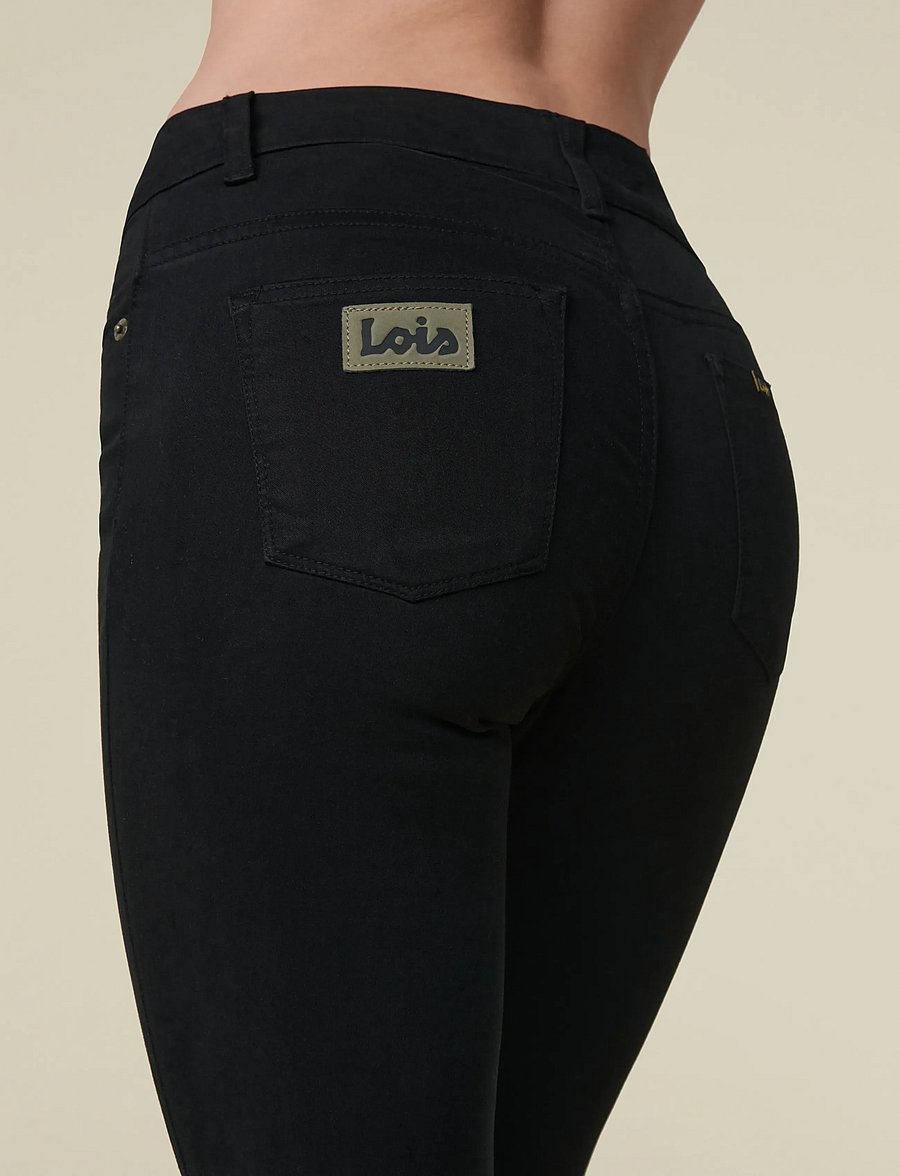 Lois Jeans - Raval-16 5043 Lea Soft Colour - schlaghosen - black - 5