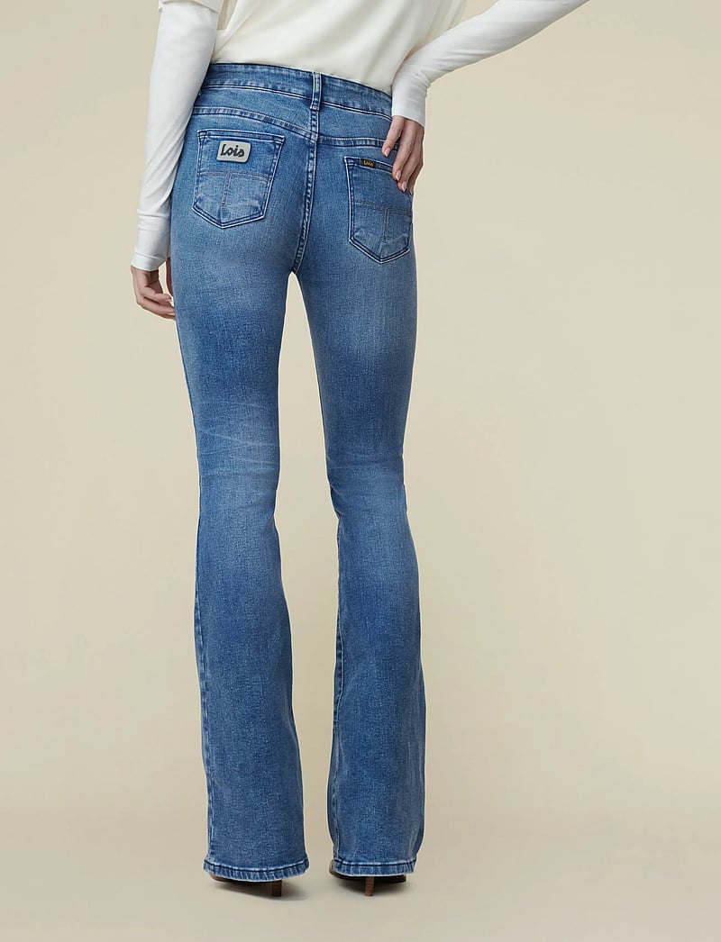 Lois Jeans - Raval-16 - utsvängda jeans - 5374 re ram cobalt - 5