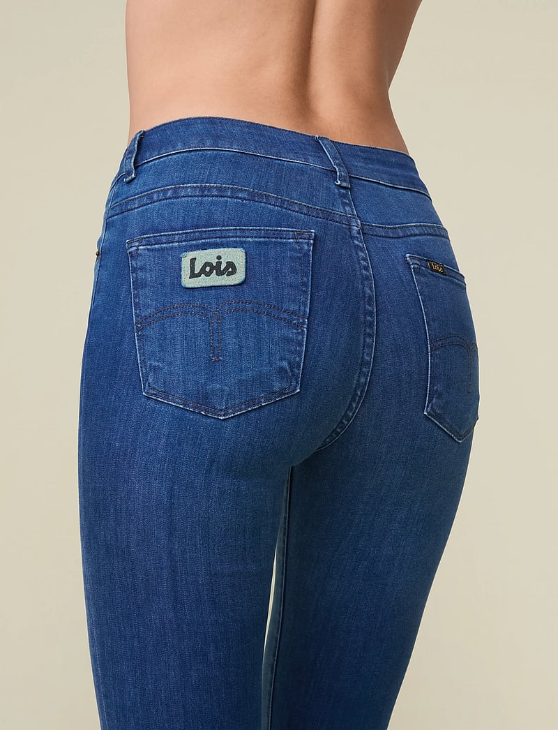 Lois Jeans - Raval-16 5450 Leia Teal - utsvängda jeans - dark blue - 0