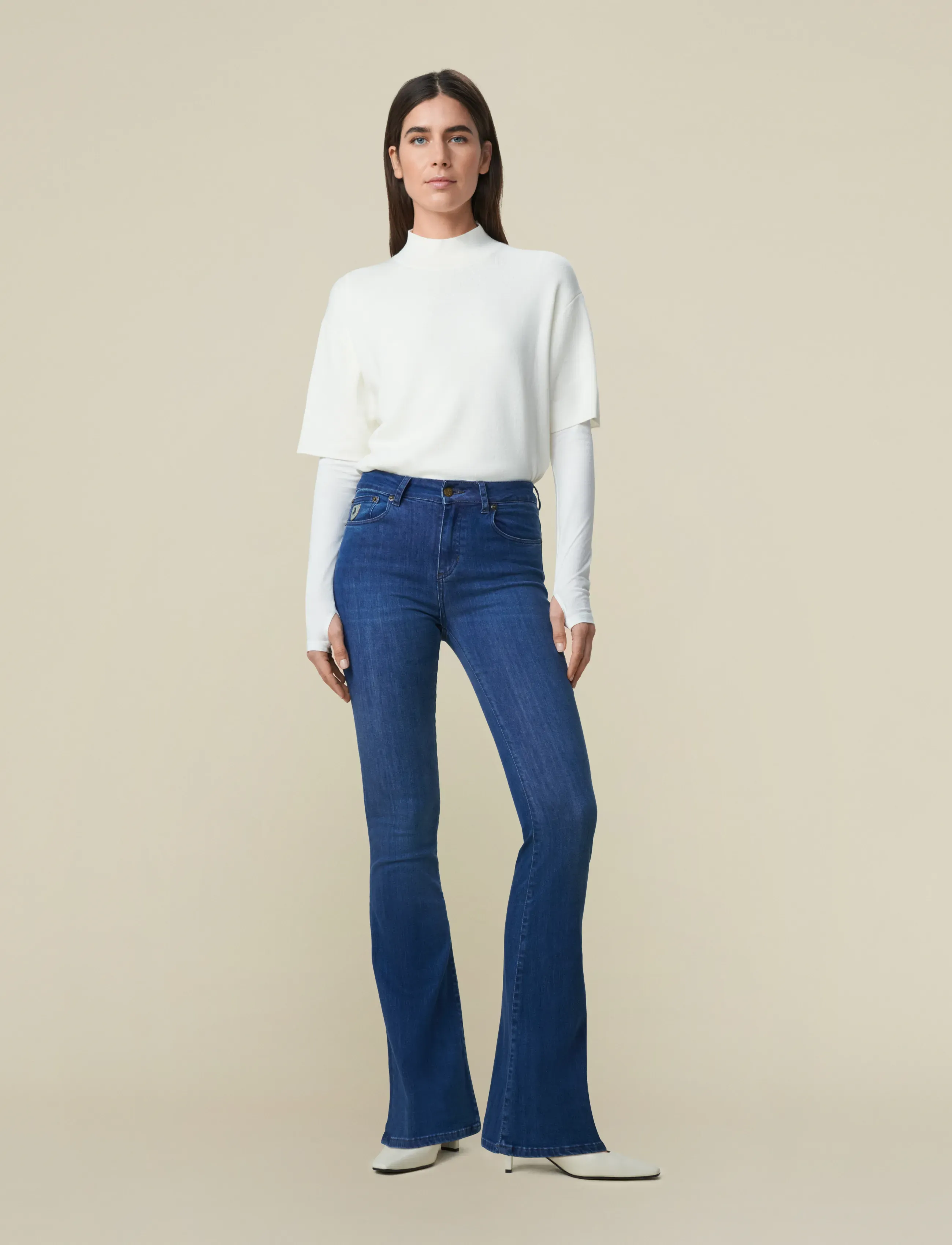 Lois Jeans - Raval-16 5450 Leia Teal - leveälahkeiset farkut - dark blue - 3