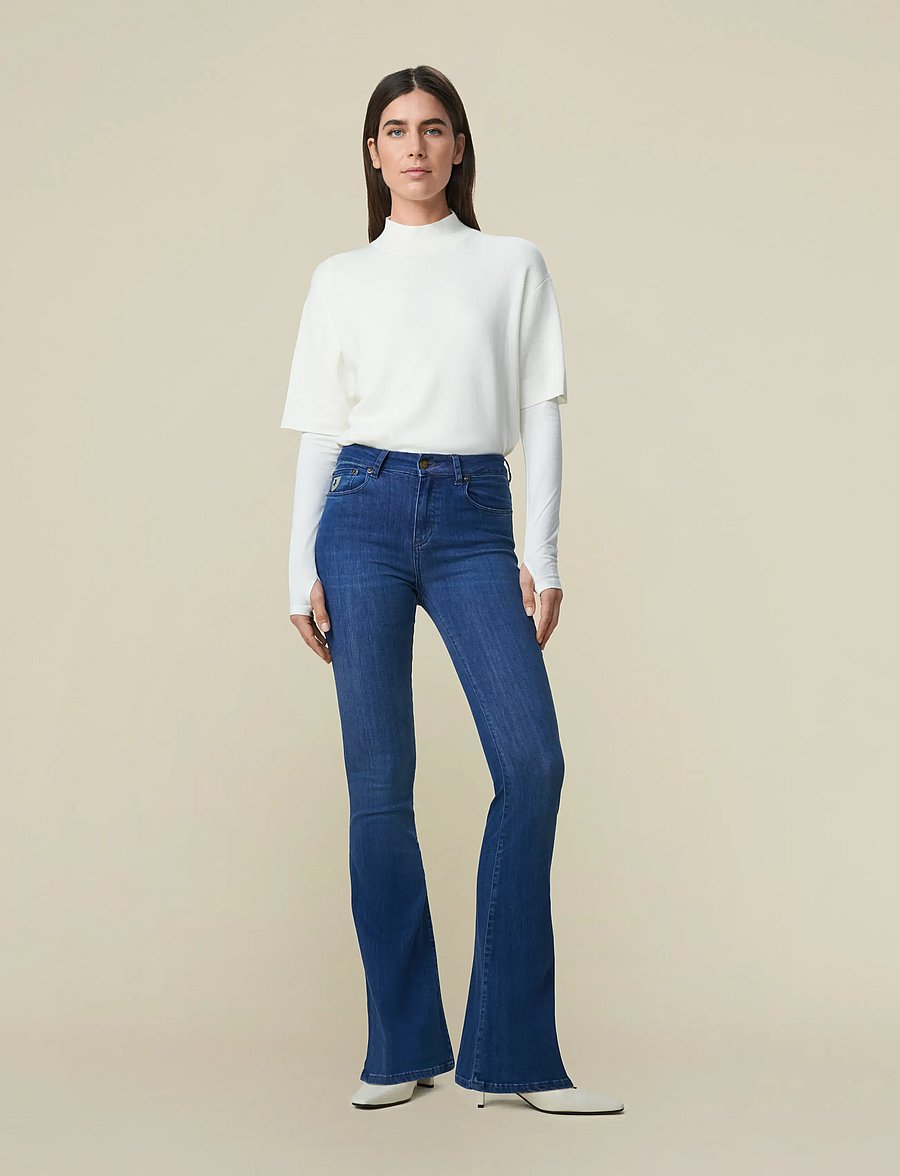 Lois Jeans - Raval-16 5450 Leia Teal - leveälahkeiset farkut - dark blue - 3