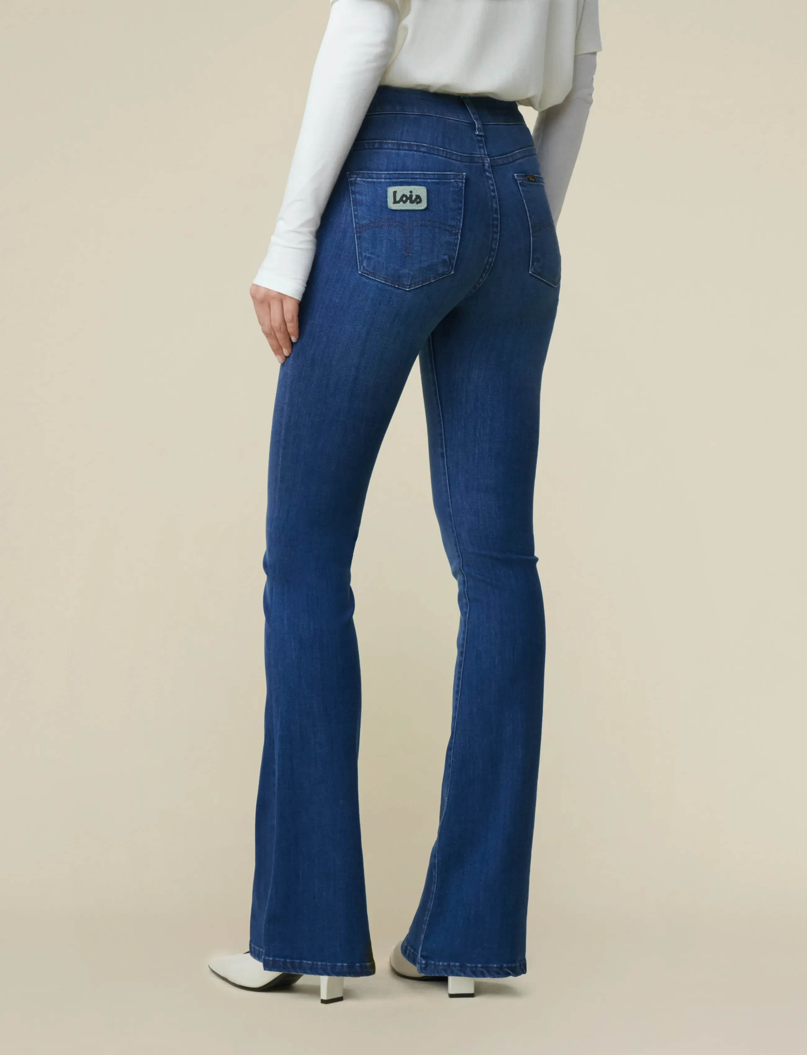 Lois Jeans - Raval-16 5450 Leia Teal - leveälahkeiset farkut - dark blue - 5