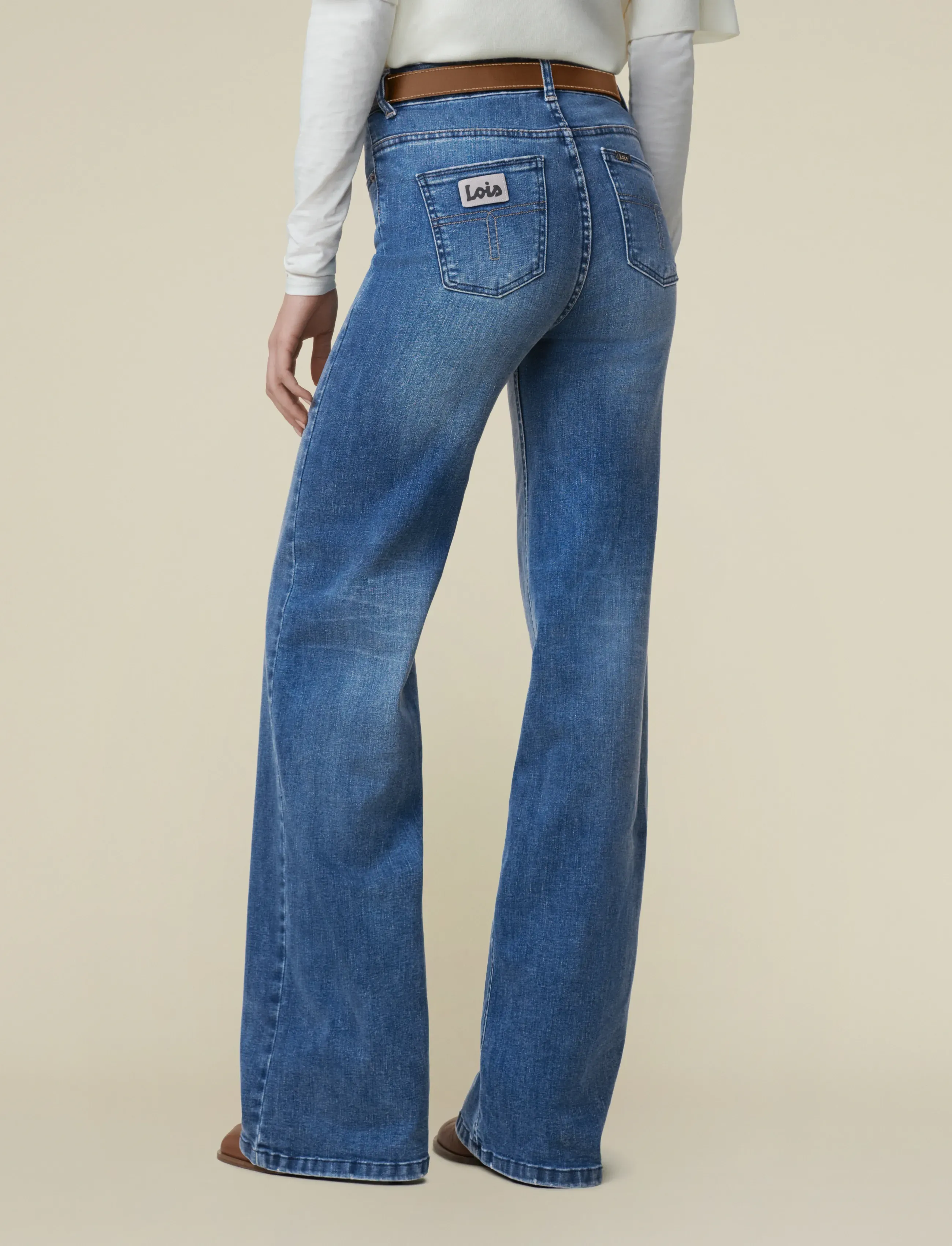 Lois Jeans - Palazzo Re Ram Cobalt - brede jeans - cobalt stone - 4