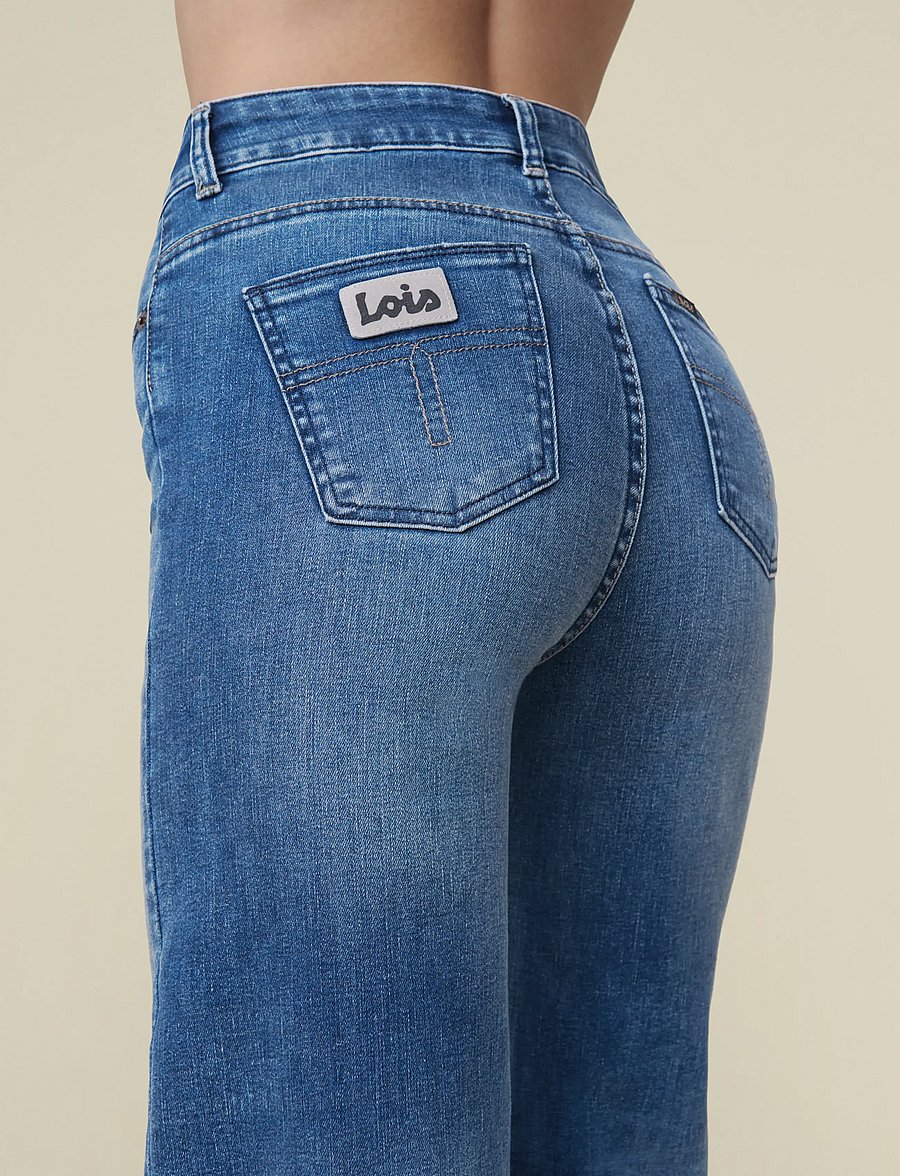 Lois Jeans - Palazzo Re Ram Cobalt - brede jeans - cobalt stone - 5