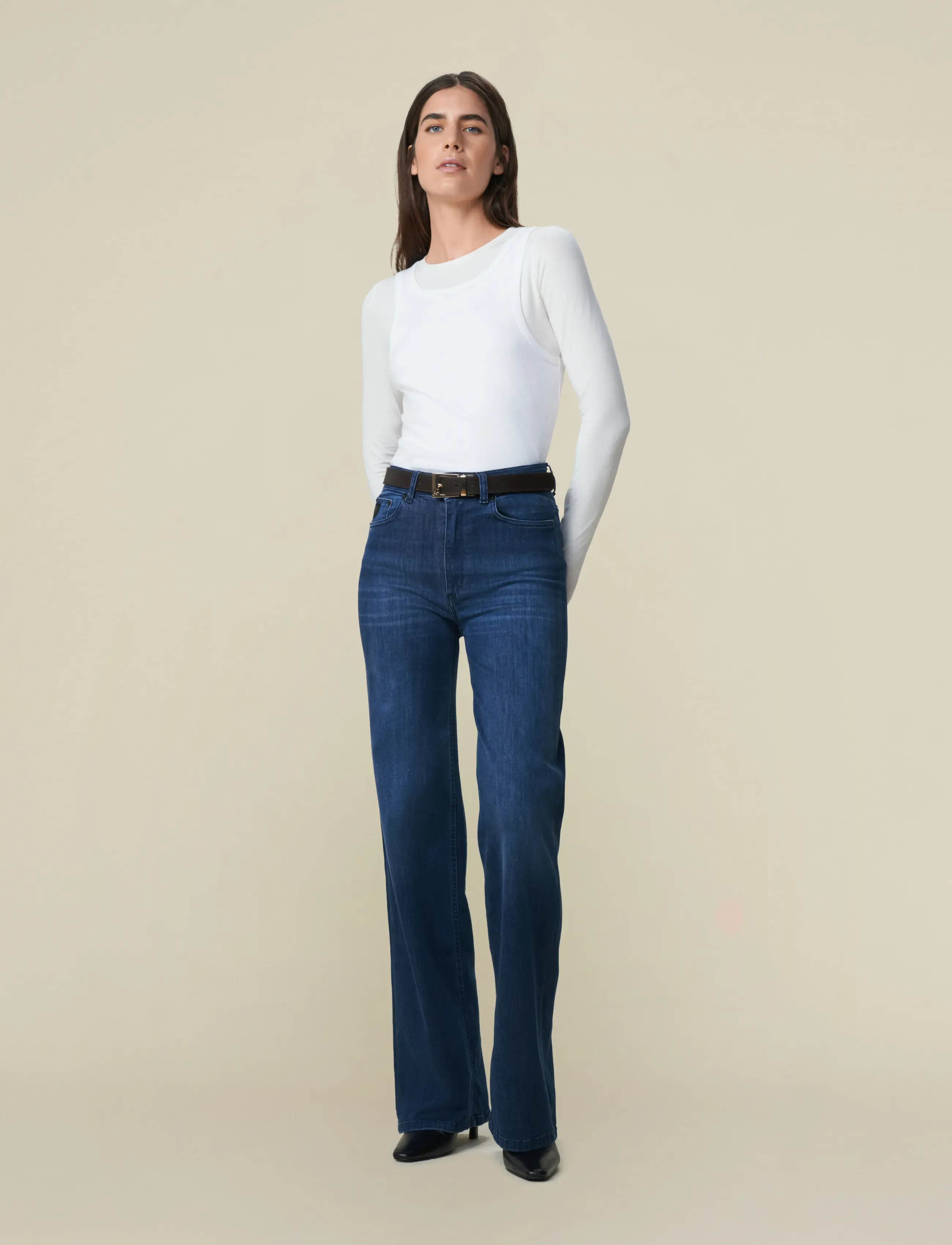Lois Jeans Palazzo Leia Beat - Transitional Layering - RINSE / blue