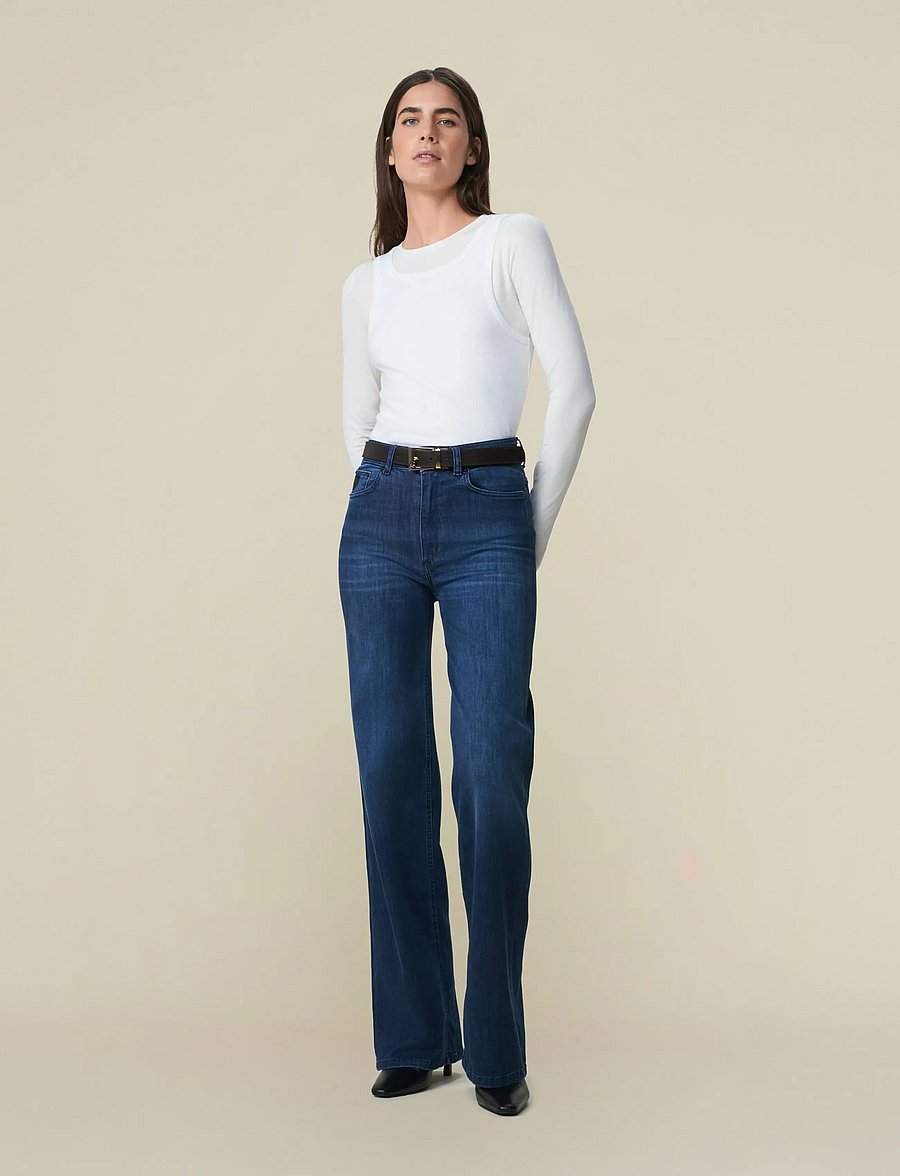Lois Jeans - Palazzo Leia Beat - hosen mit weitem bein - rinse - 0