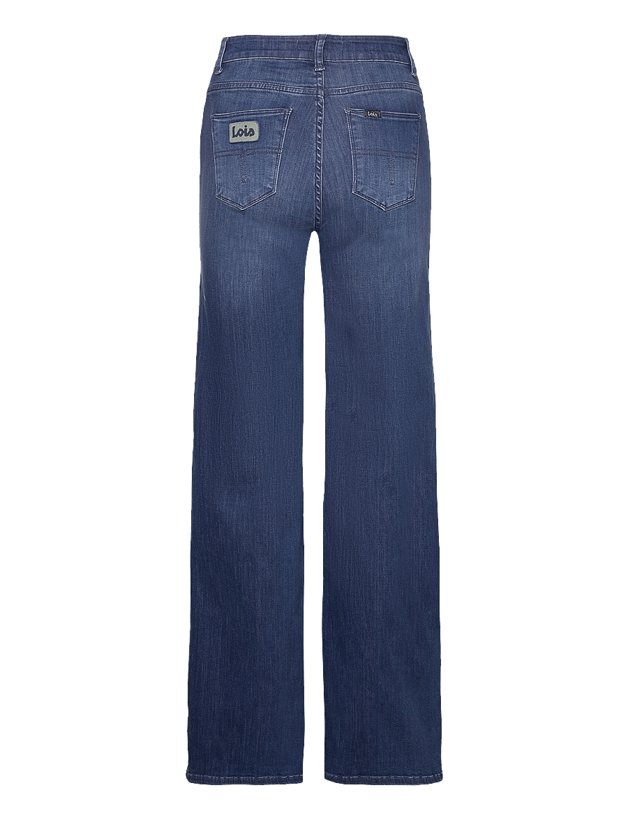 Lois Jeans - Palazzo - džinsi ar platām starām - dark blue - 2