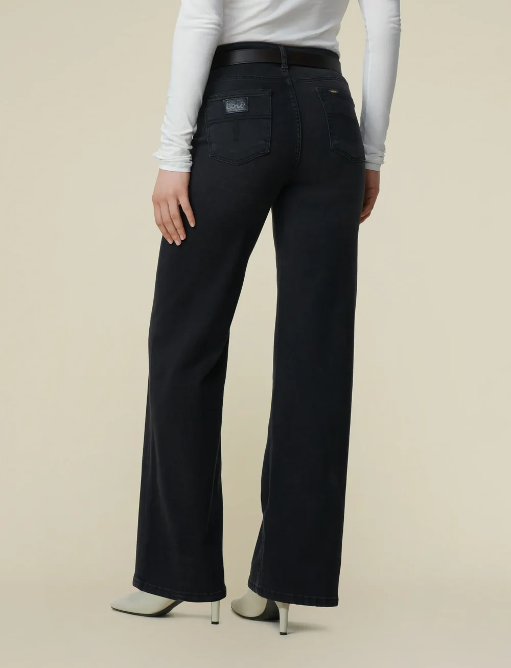 Lois Jeans - Palazzo 6211 Jossie Night - hosen mit weitem bein - black stone - 4