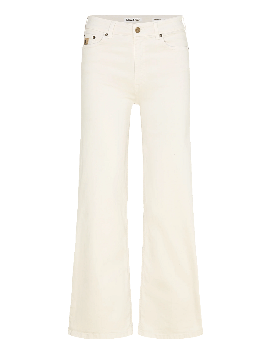 Lois Jeans - Palazzo - hosen mit weitem bein - 6491 megalia shot - 04 ecru - 1