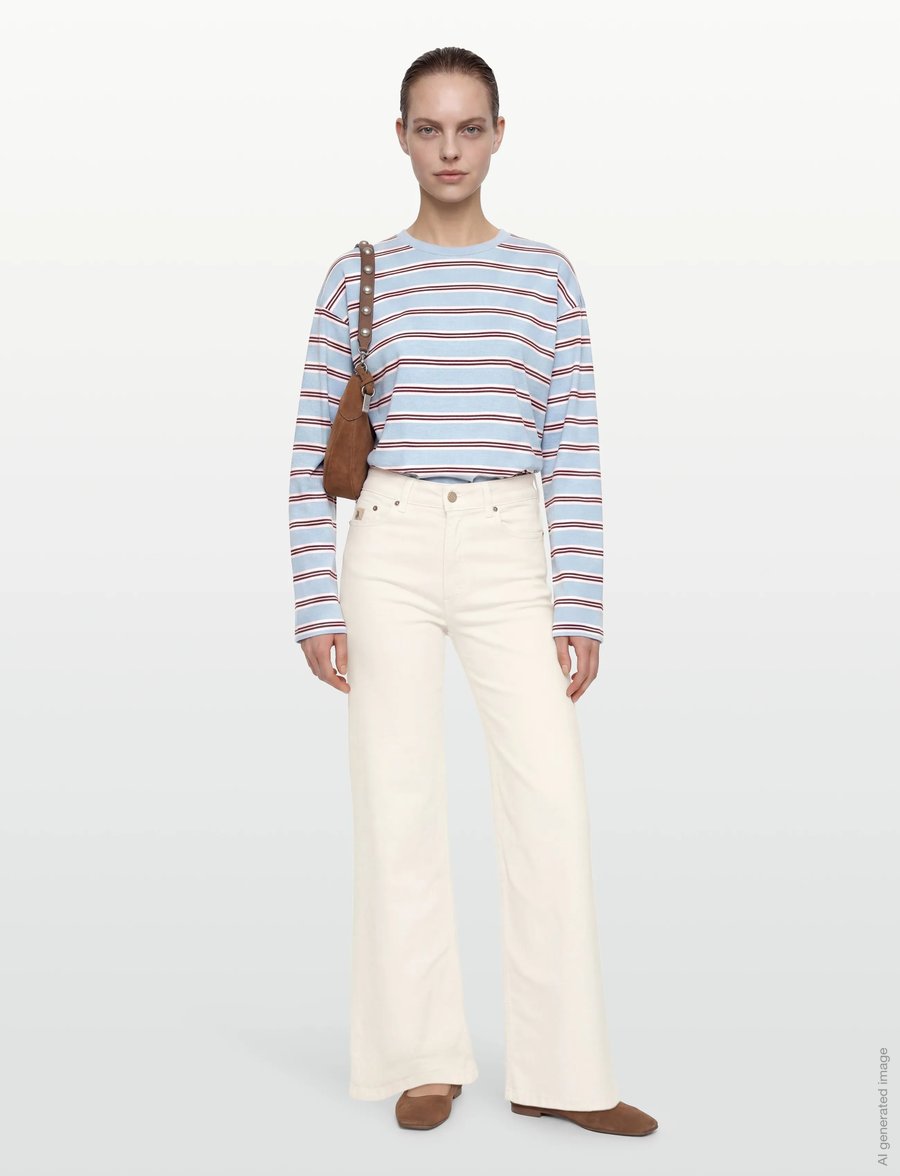 Lois Jeans - Palazzo - hosen mit weitem bein - 6491 megalia shot - 04 ecru - 0