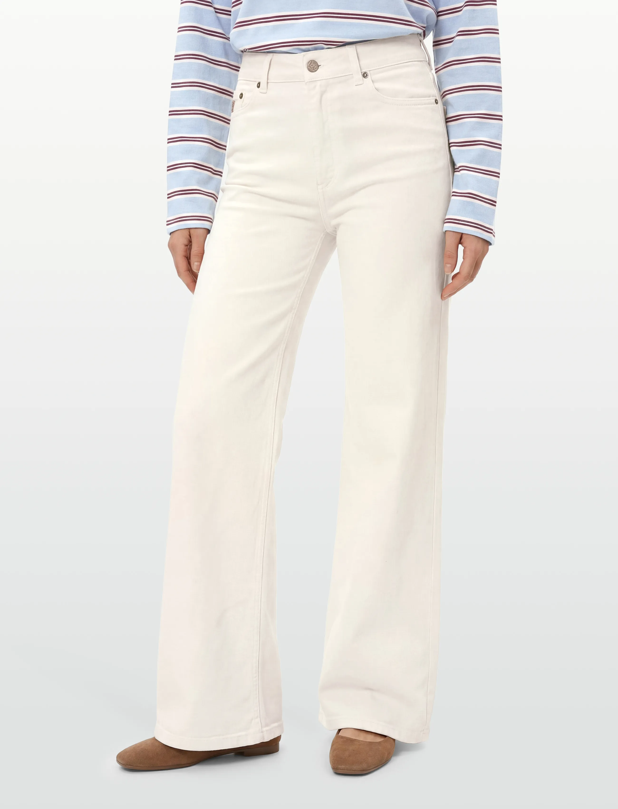 Lois Jeans - Palazzo - hosen mit weitem bein - 6491 megalia shot - 04 ecru - 3