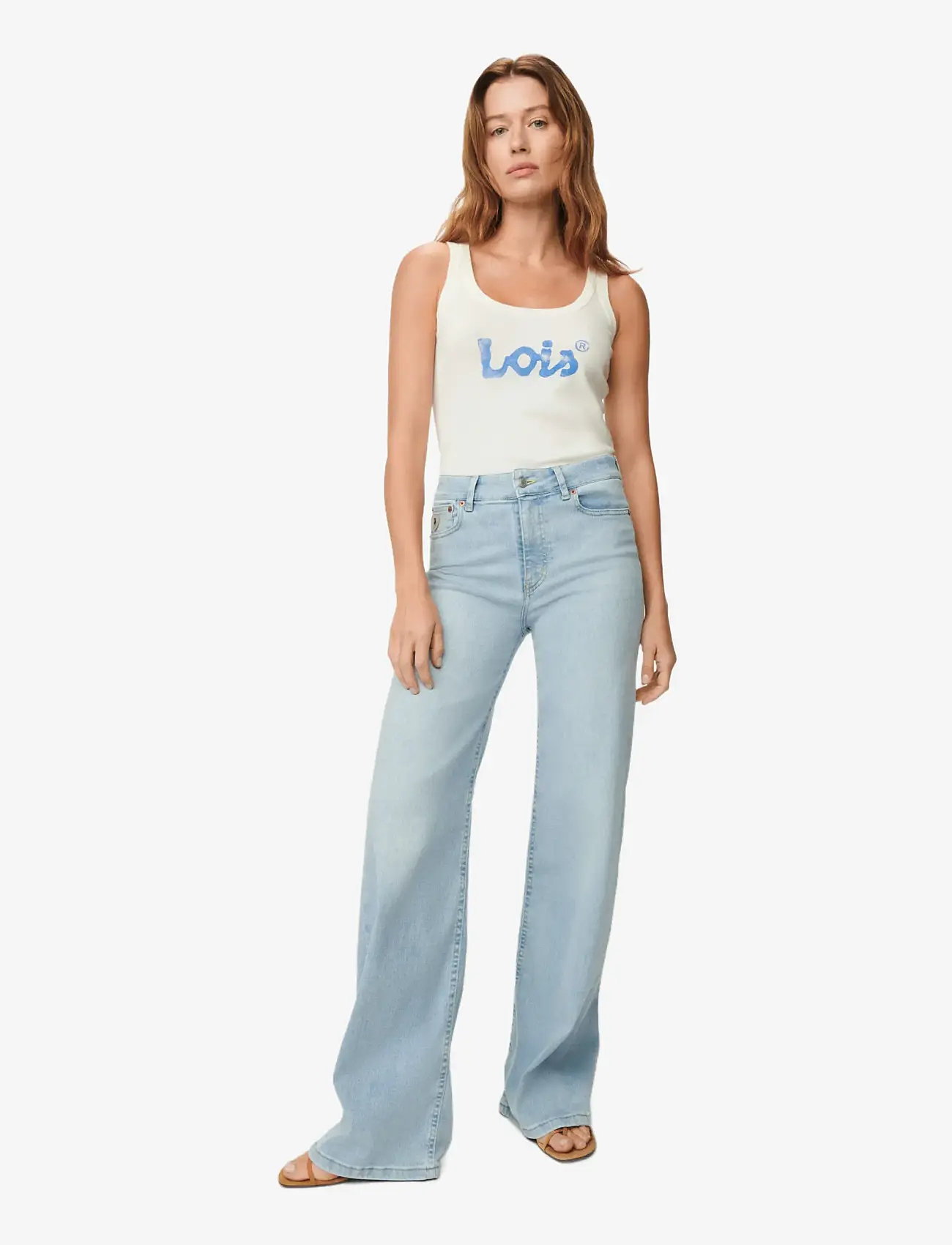 Lois Jeans - Palazzo - laia säärega teksad - 7909 hypersoft bleach - 1